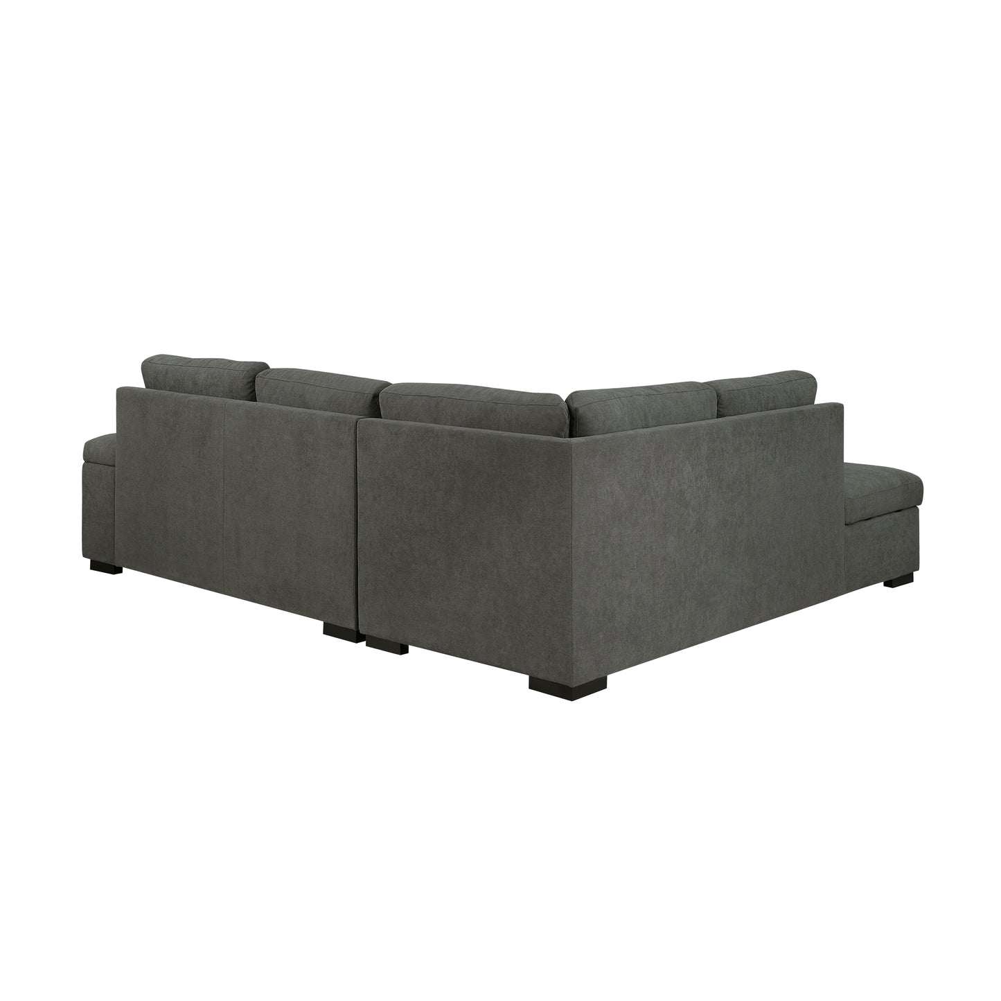 Homelegance Brooklyn Park Sectional Sofa in Dark Gray 9390DG-2LC2R