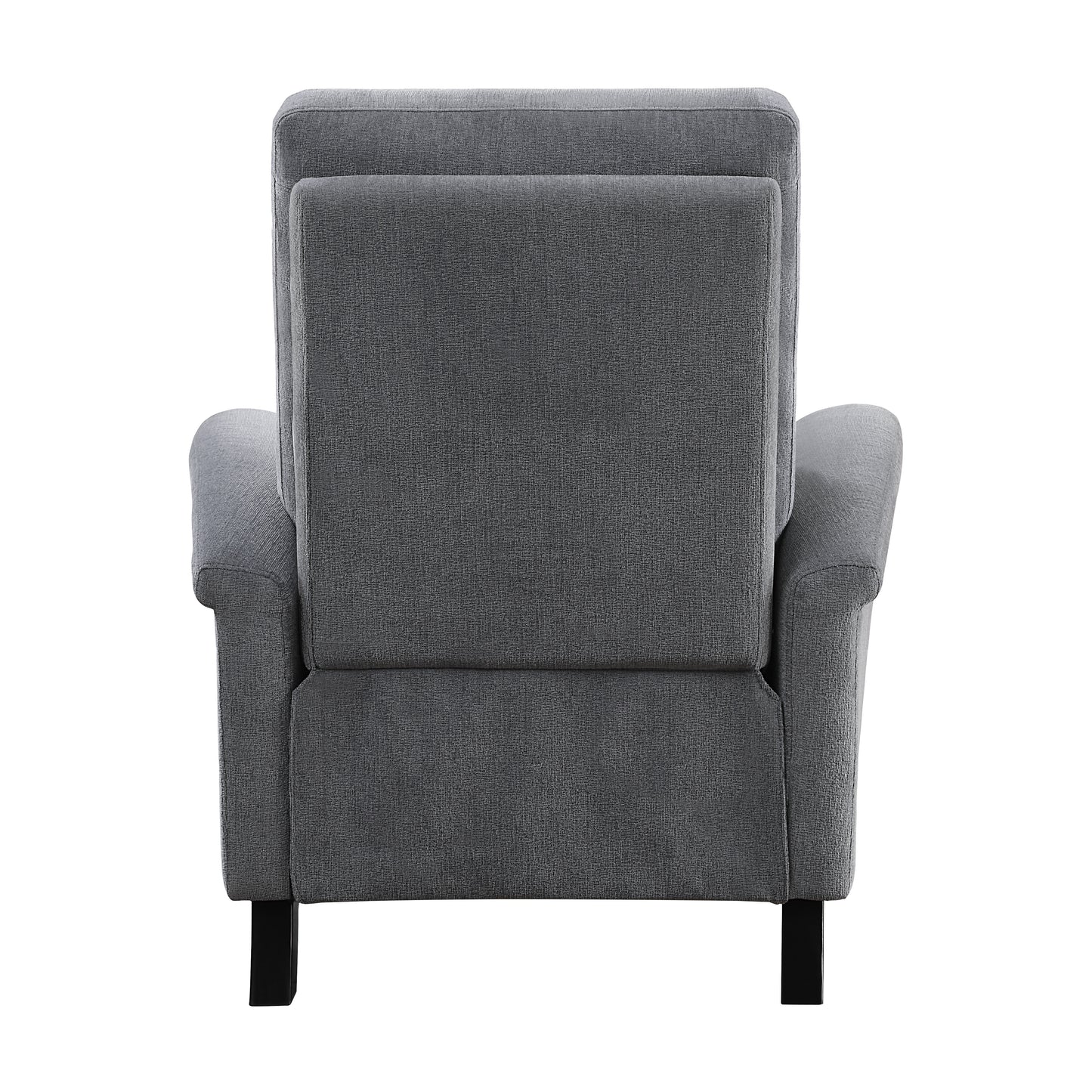 Homelegance Weiser Reclining Chair in Gray Chenille with Dark Brown Feet 9400CNGY-1