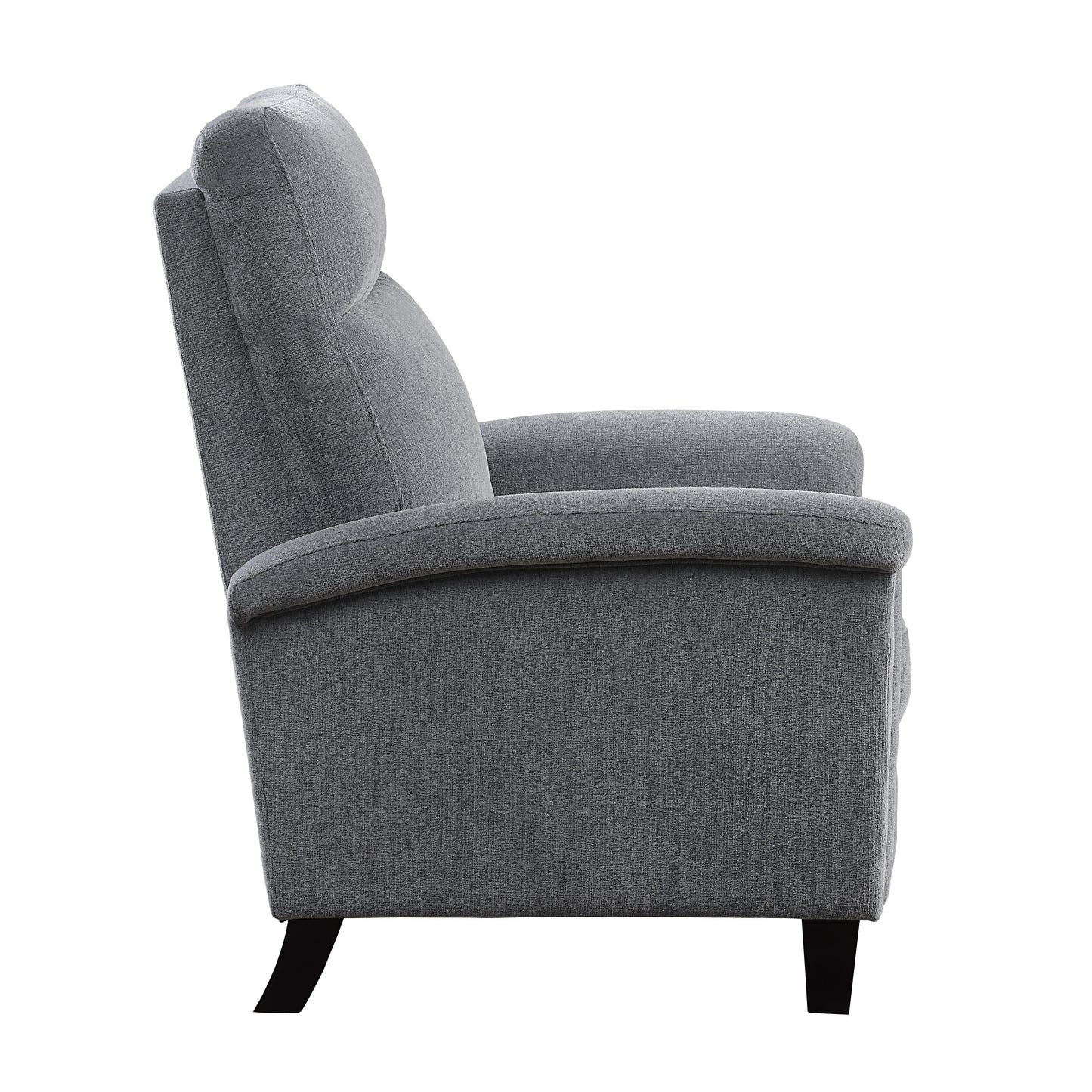 Homelegance Weiser Reclining Chair in Gray Chenille with Dark Brown Feet 9400CNGY-1