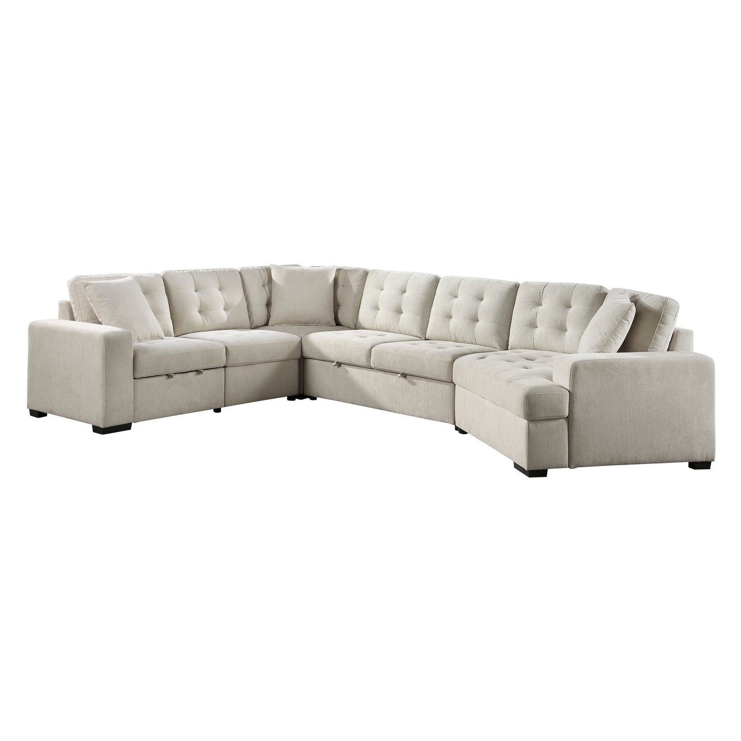 Homelegance Logansport Sectional Sofa in Beige 9401BEG-42LRU