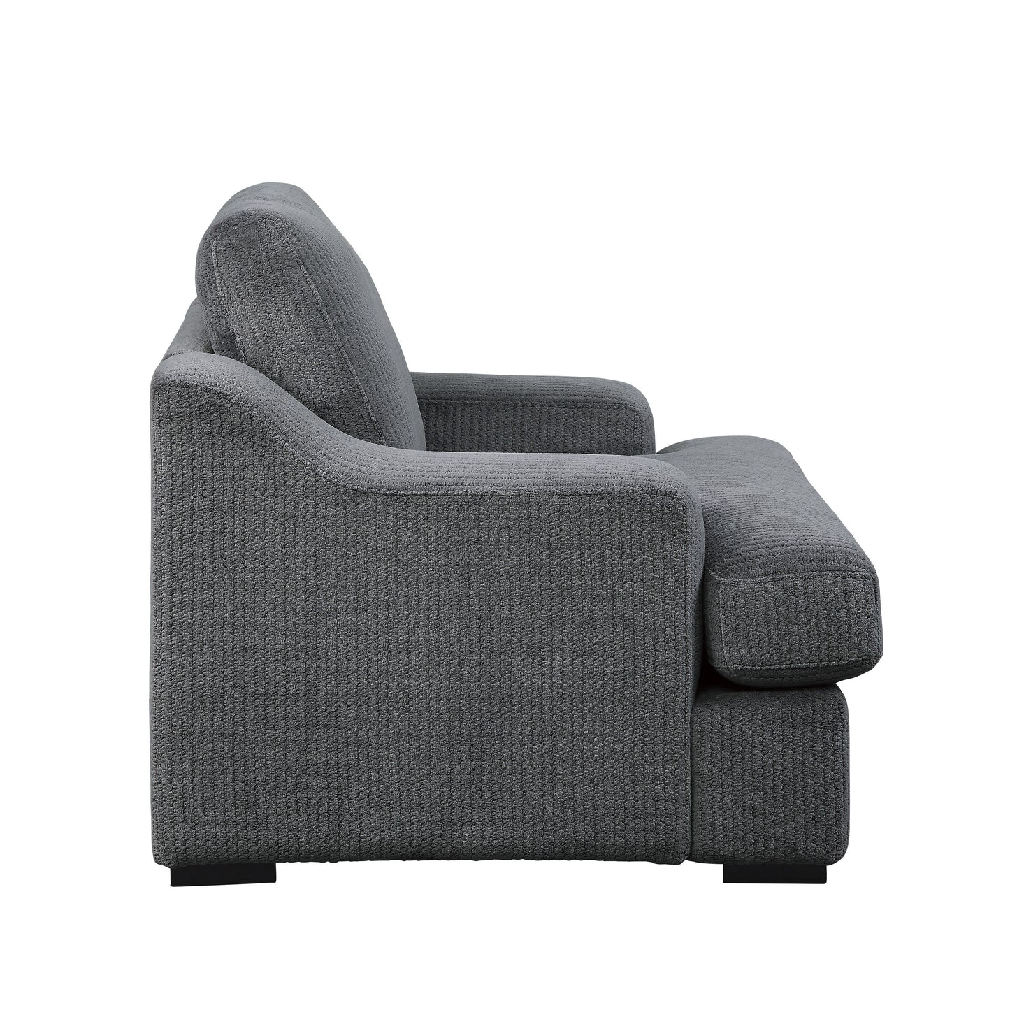 Homelegance Orofino Accent Chair in Dark Gray Textured Microfiber 9404DG-1
