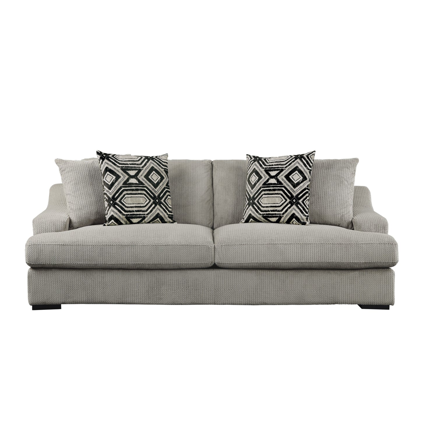 Homelegance Orofino Gray Textured Microfiber Sectional Sofa 9404GY-3