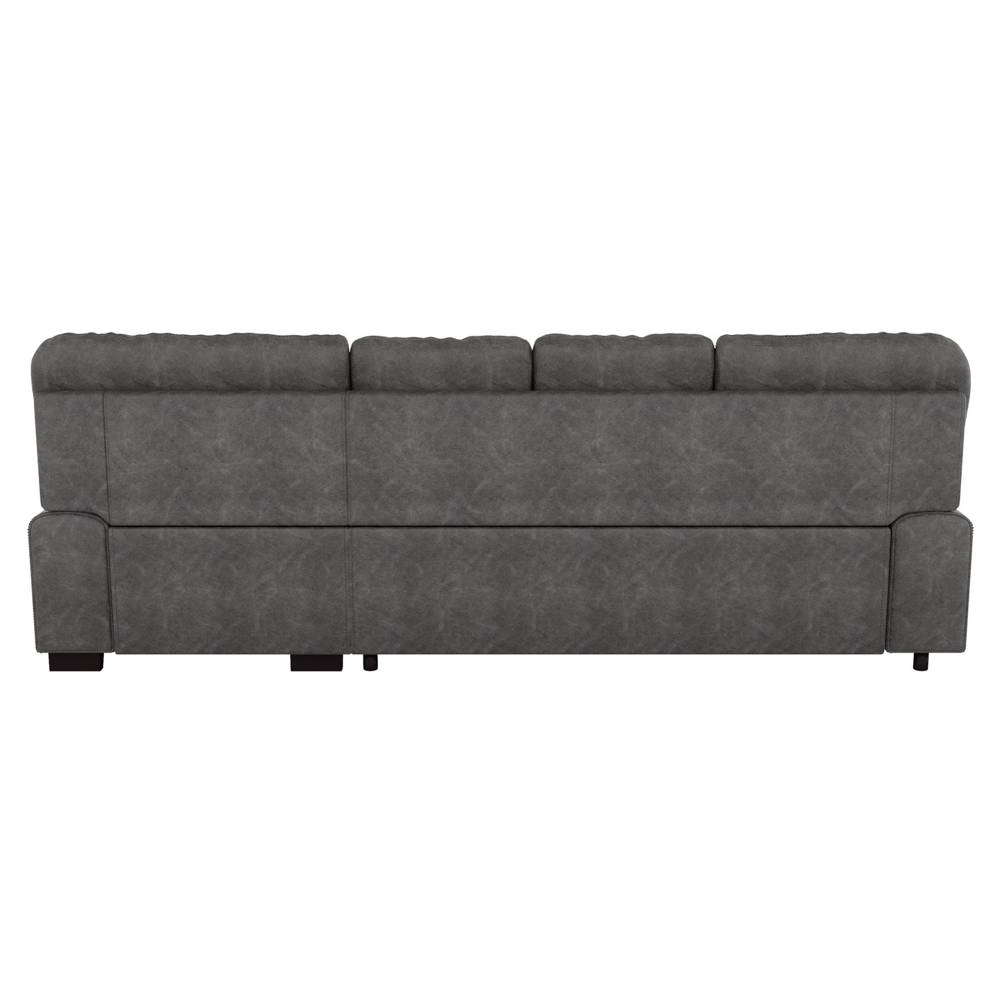 Homelegance Michigan Sectional Sofa in Dark Gray 9407DG-2RC3L