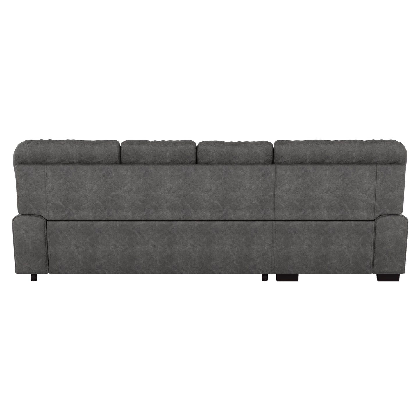 Homelegance Michigan Sectional Sofa in Dark Gray 9407DG-2LC3R