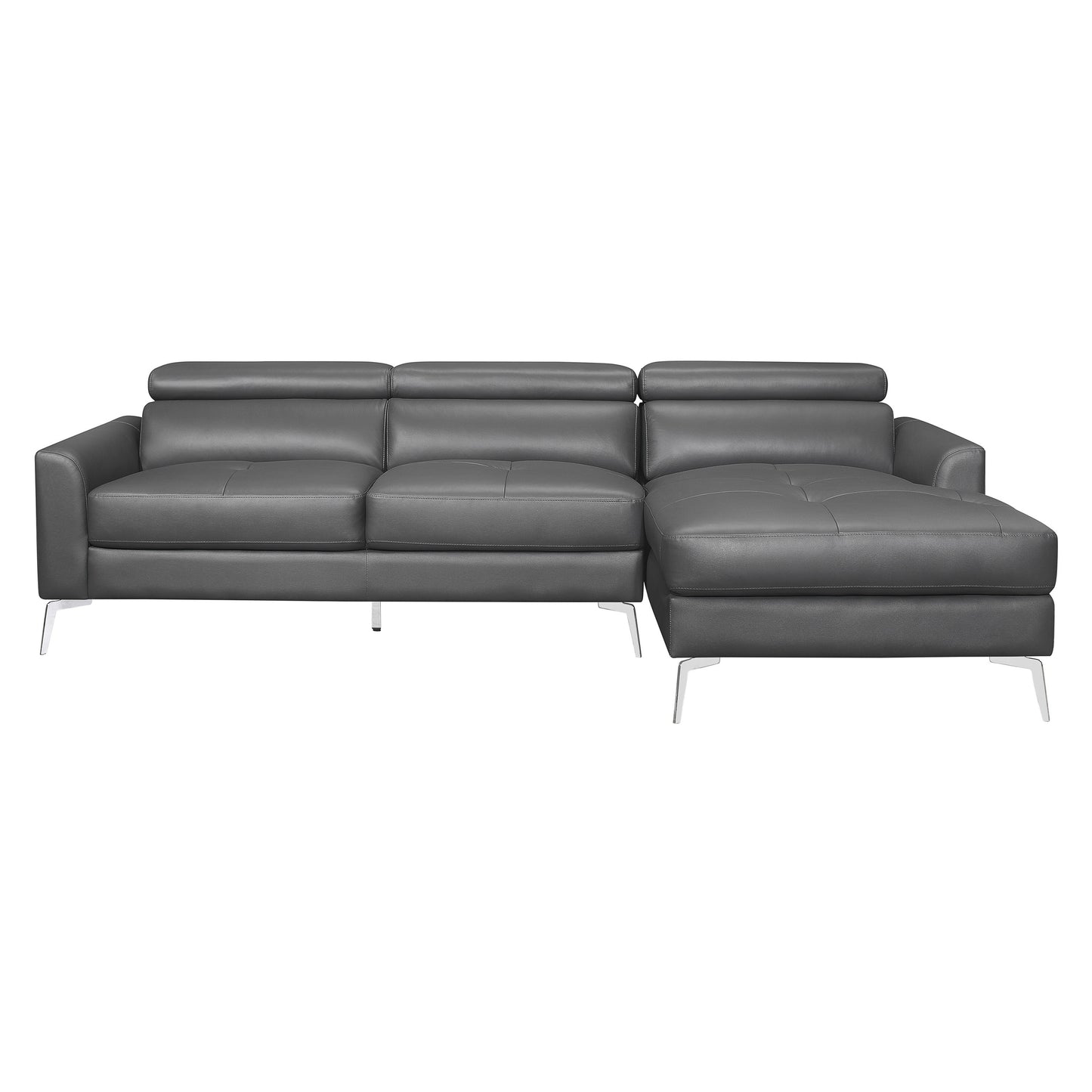 Homelegance Ashland Dark Gray 2-Piece Sectional Sofa with Chaise 9408DGY-SC