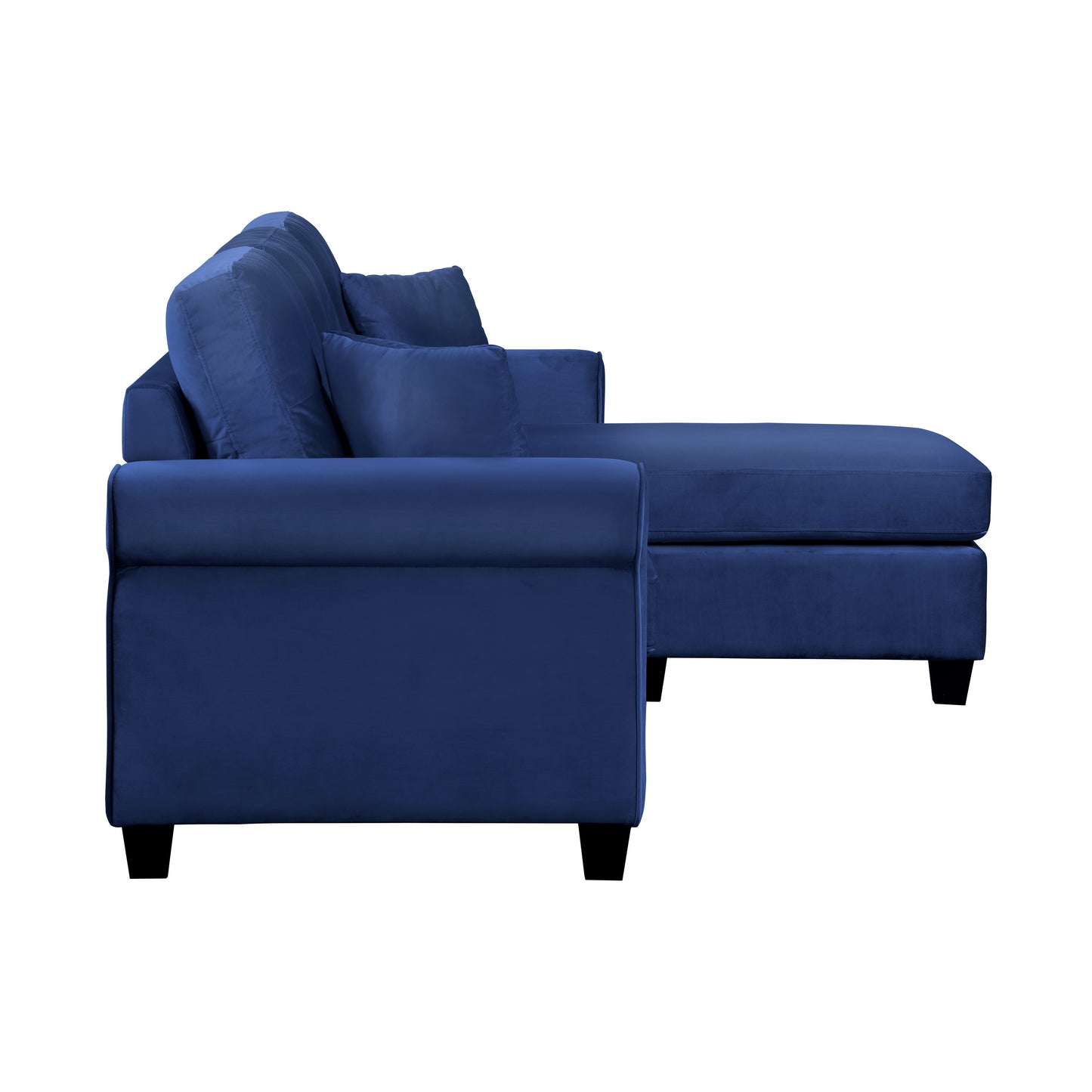 Homelegance Monty Sectional Sofa Navy Velvet Reversible Chic Comfort 9411NV-3SC