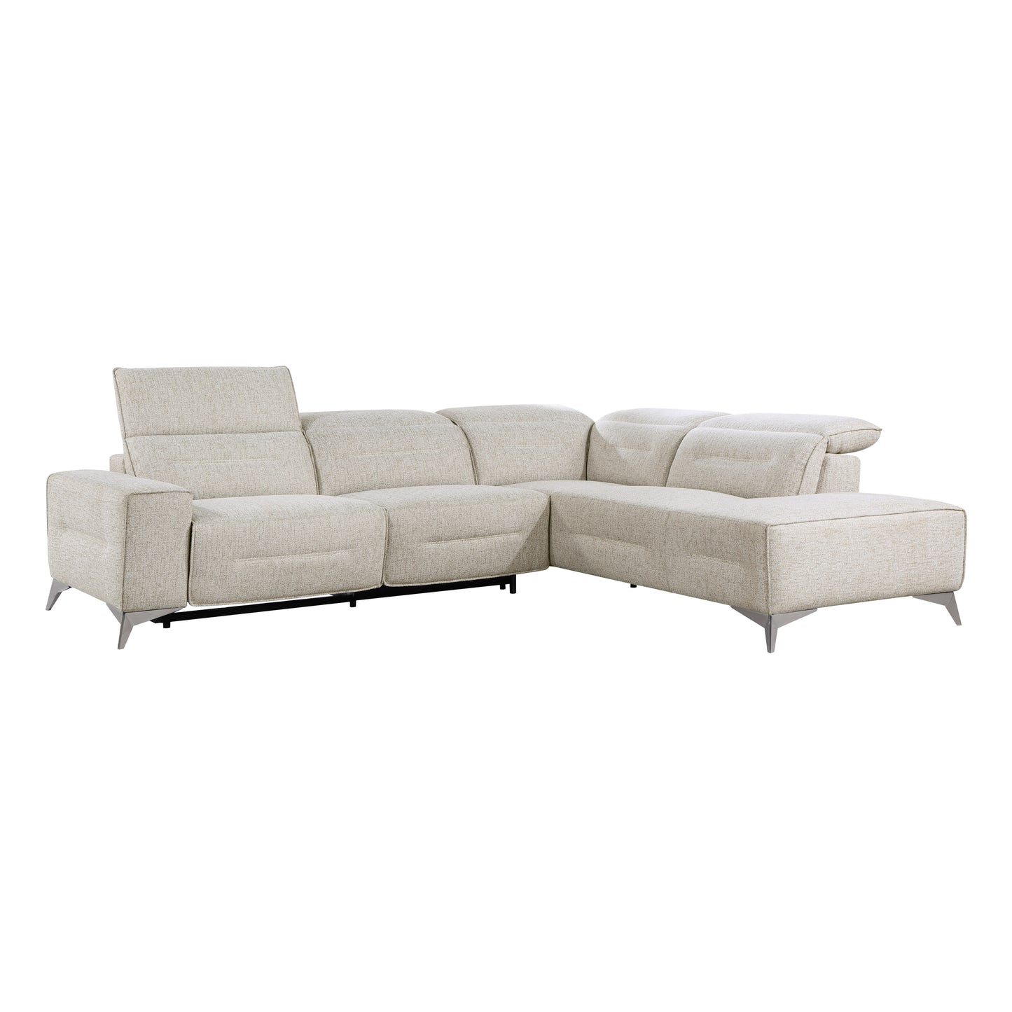 Homelegance Adahlia Power Reclining Sectional Sofa in Sand 9414-SCPW