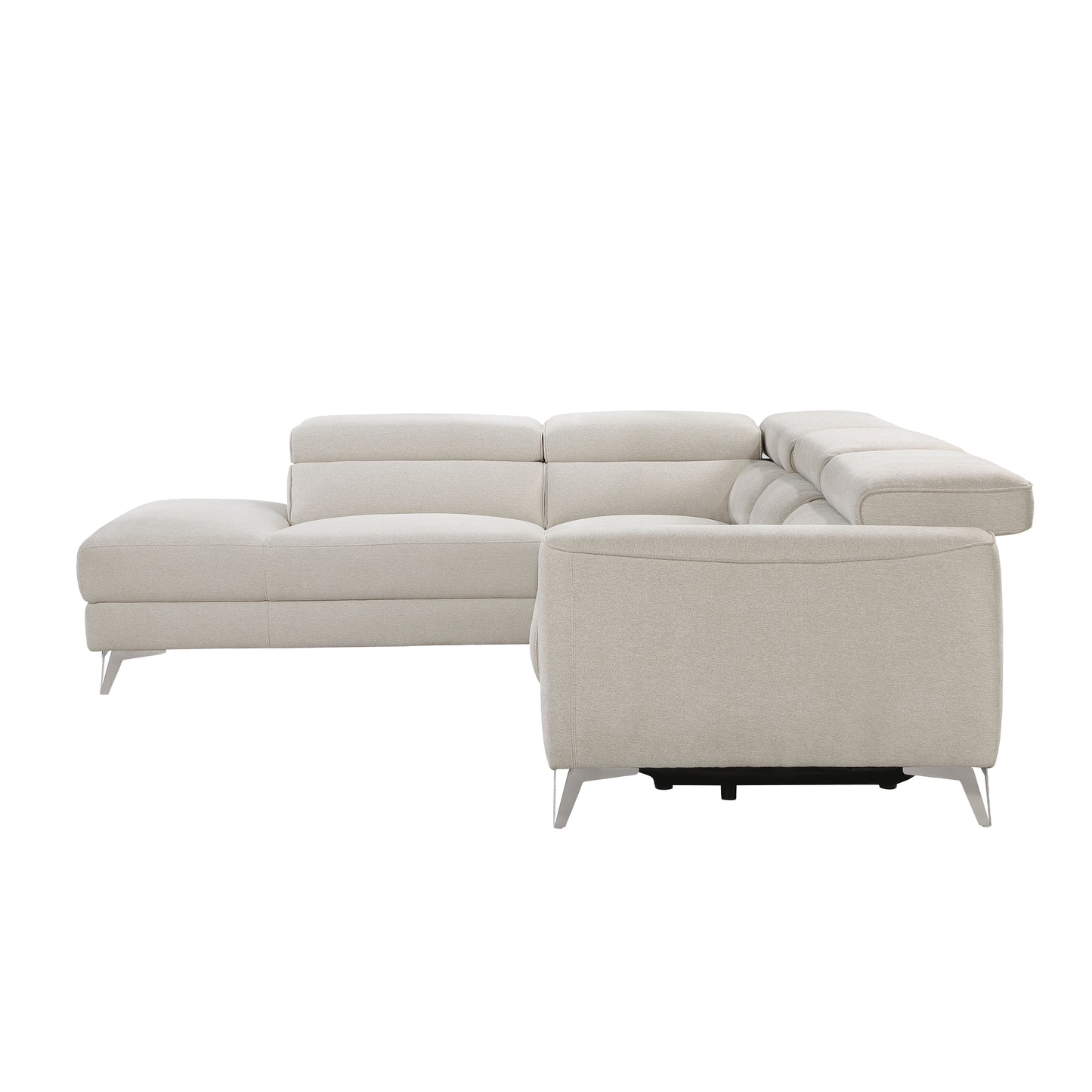 Homelegance Bienvenue 2-Piece Power Reclining Sectional Sofa in Beige 9415-SCPW