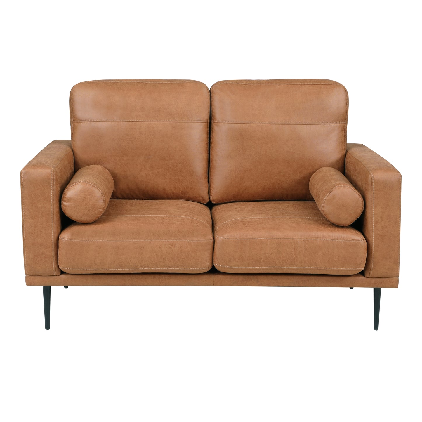Homelegance Westcliffe Loveseat in Brown Polished Microfiber 9416CAR-2