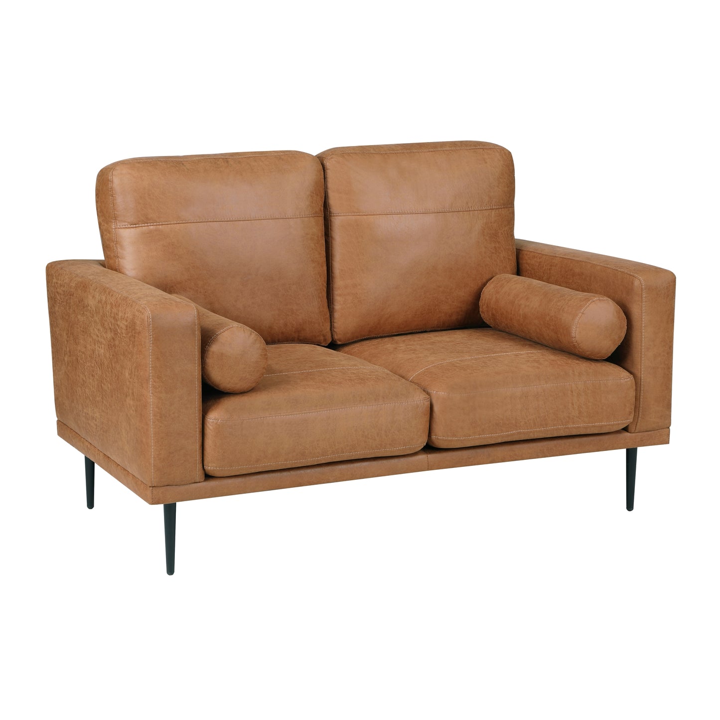 Homelegance Westcliffe Loveseat in Brown Polished Microfiber 9416CAR-2
