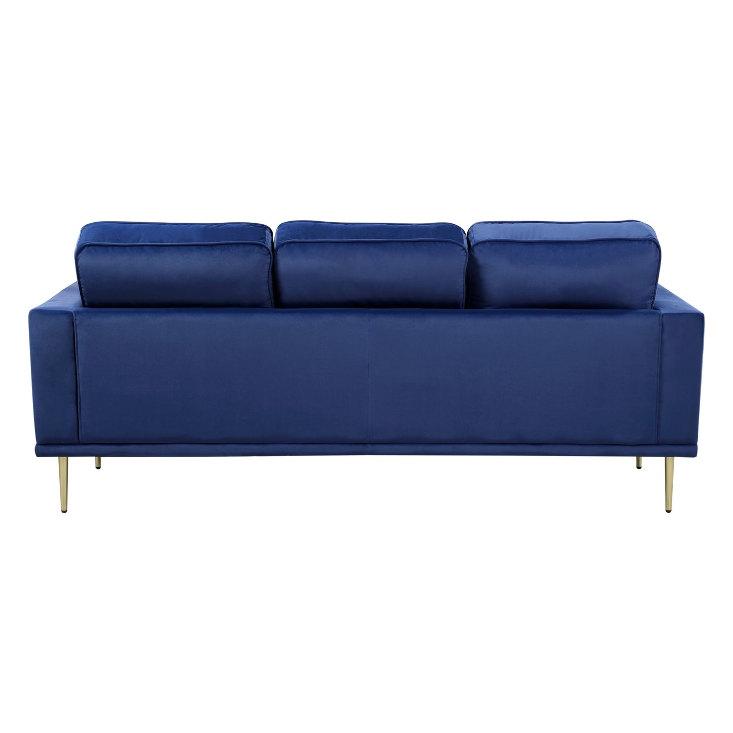 Homelegance Violetta Sectional Sofa in Luxurious Blue Velvet with Gold Legs 9417BUE-3