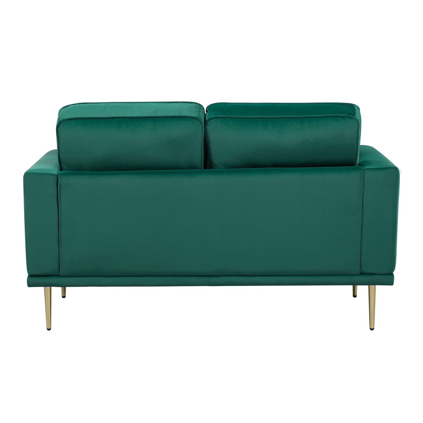 Homelegance Violetta Green Velvet Loveseat with Gold Metal Legs 9417GRN-2