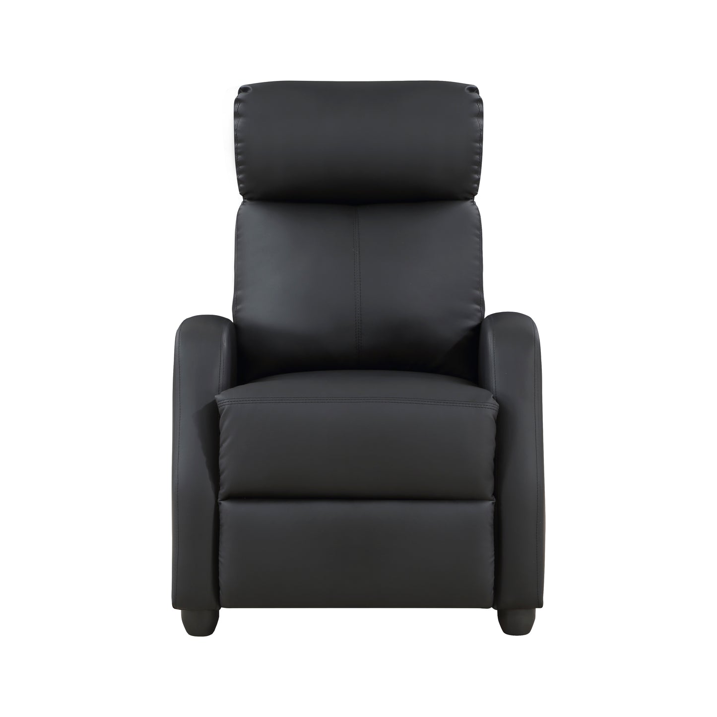 Homelegance Greenfield Reclining Chair in Black Faux Leather 9420BK-1
