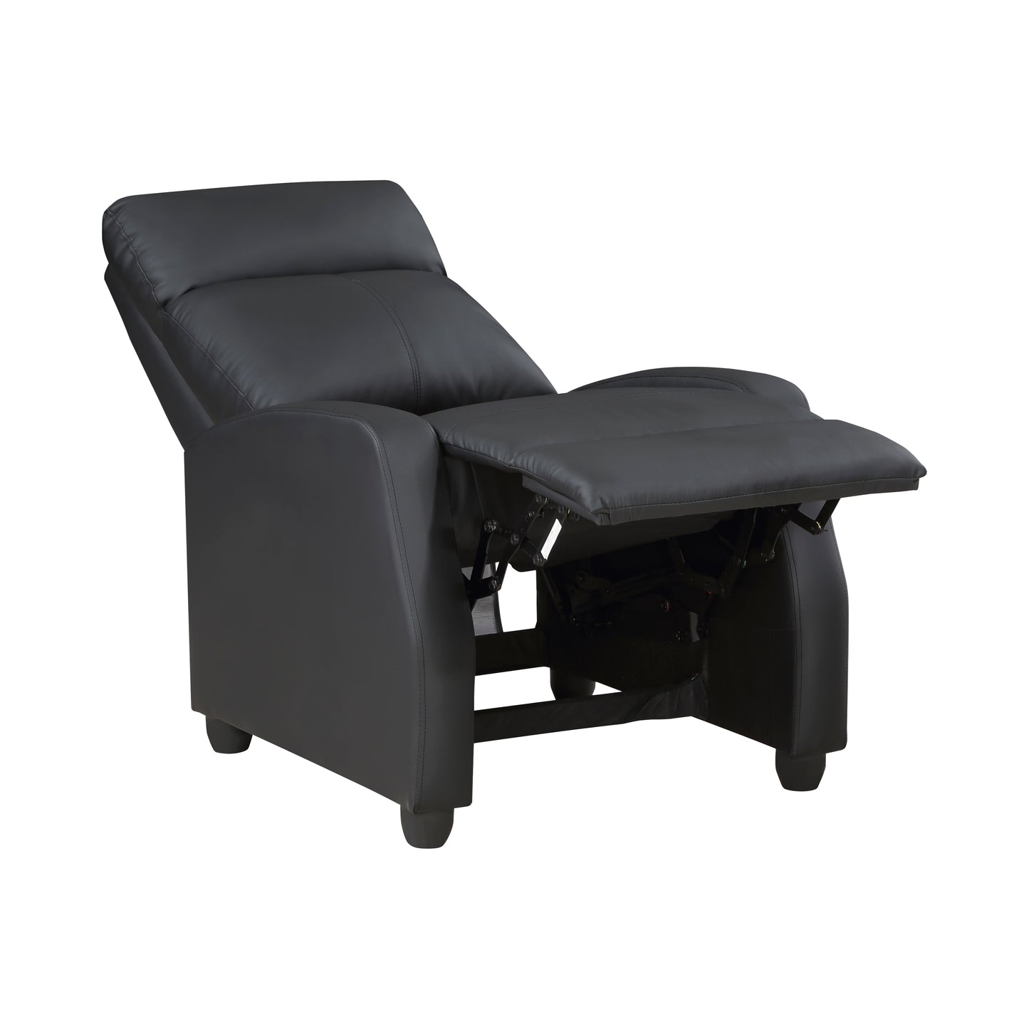 Homelegance Greenfield Reclining Chair in Black Faux Leather 9420BK-1
