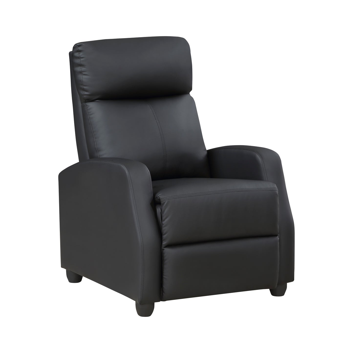 Homelegance Greenfield Reclining Chair in Black Faux Leather 9420BK-1