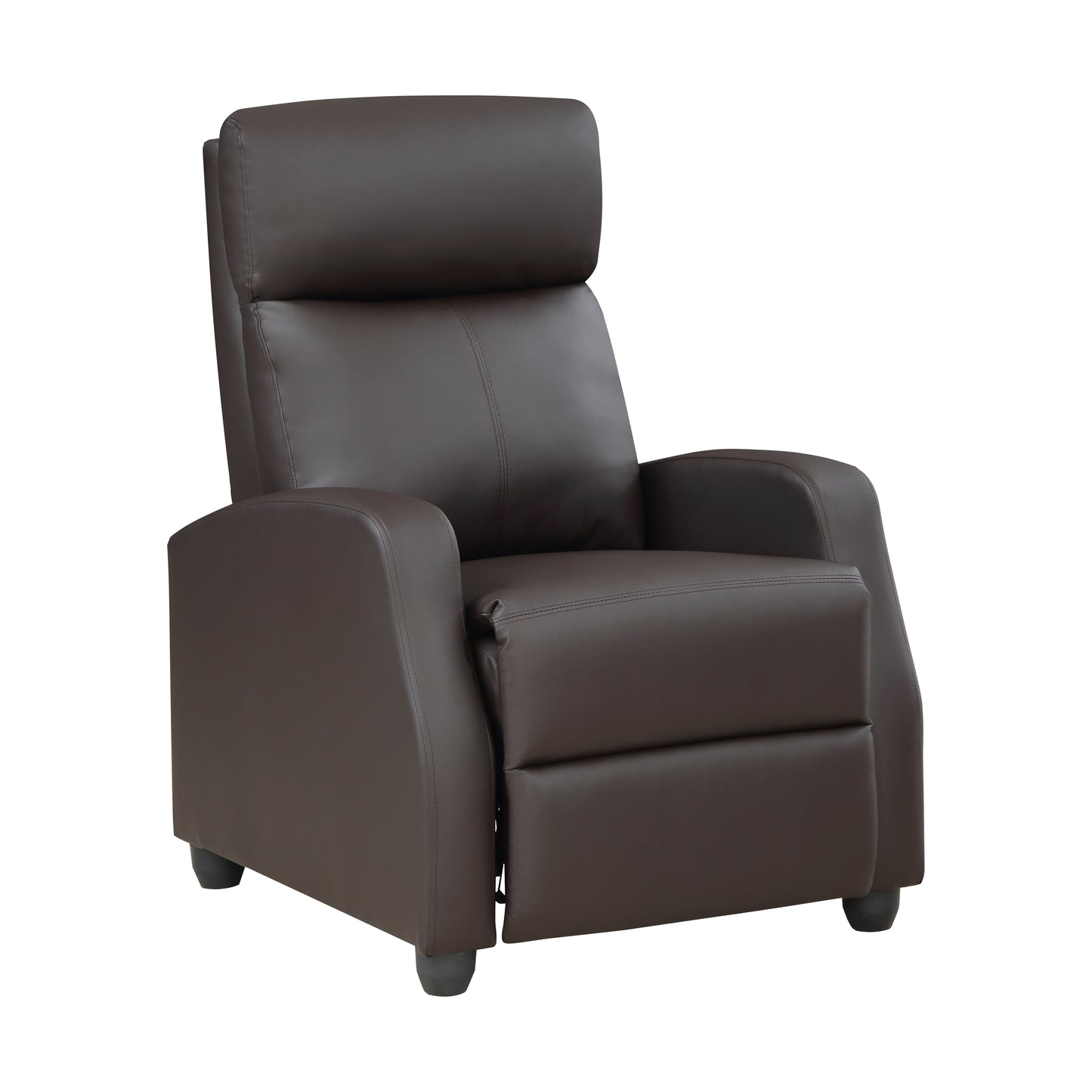 Homelegance Greenfield Reclining Chair in Dark Brown Faux Leather 9420DB-1