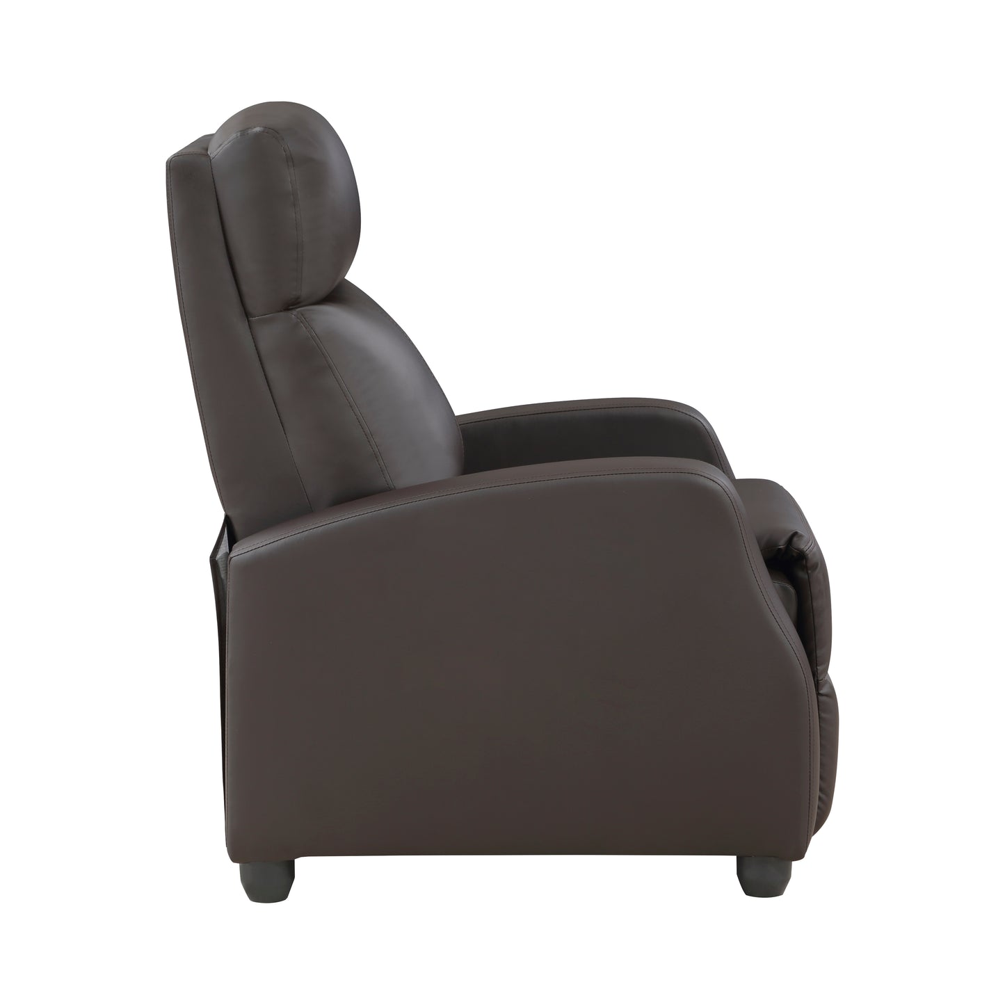 Homelegance Greenfield Reclining Chair in Dark Brown Faux Leather 9420DB-1