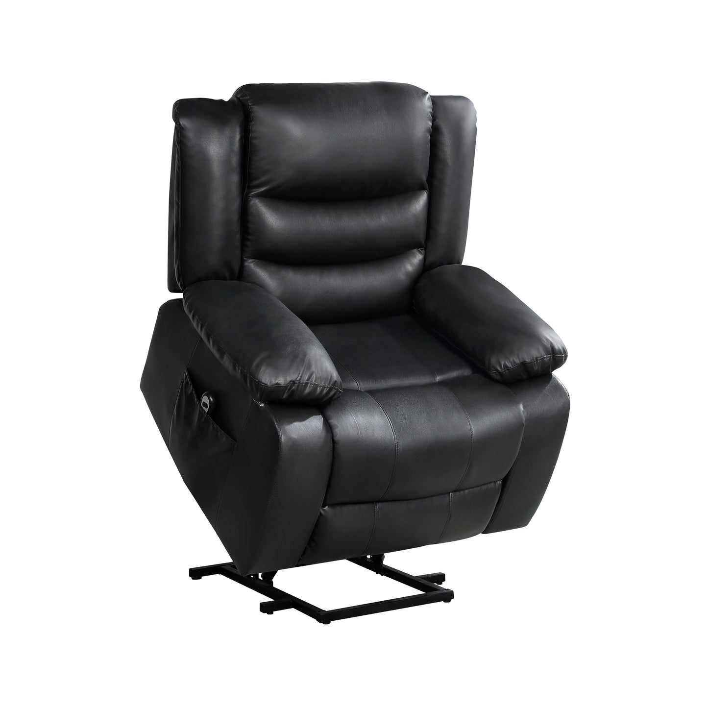 Homelegance Carson Power Lift Chair in Black Faux Leather 9423BLK-1LT