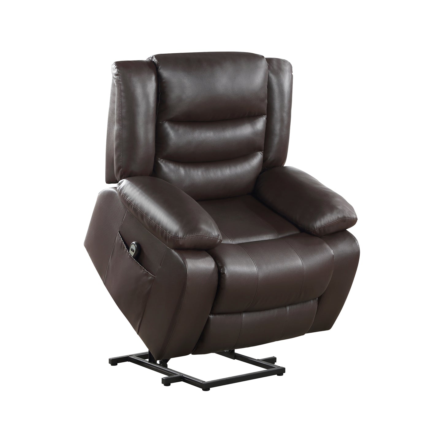 Homelegance Carson Power Lift Chair Dark Brown Faux Leather 9423DBR-1LT
