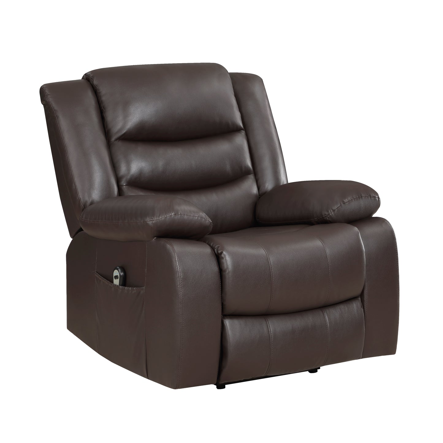 Homelegance Carson Power Lift Chair Dark Brown Faux Leather 9423DBR-1LT