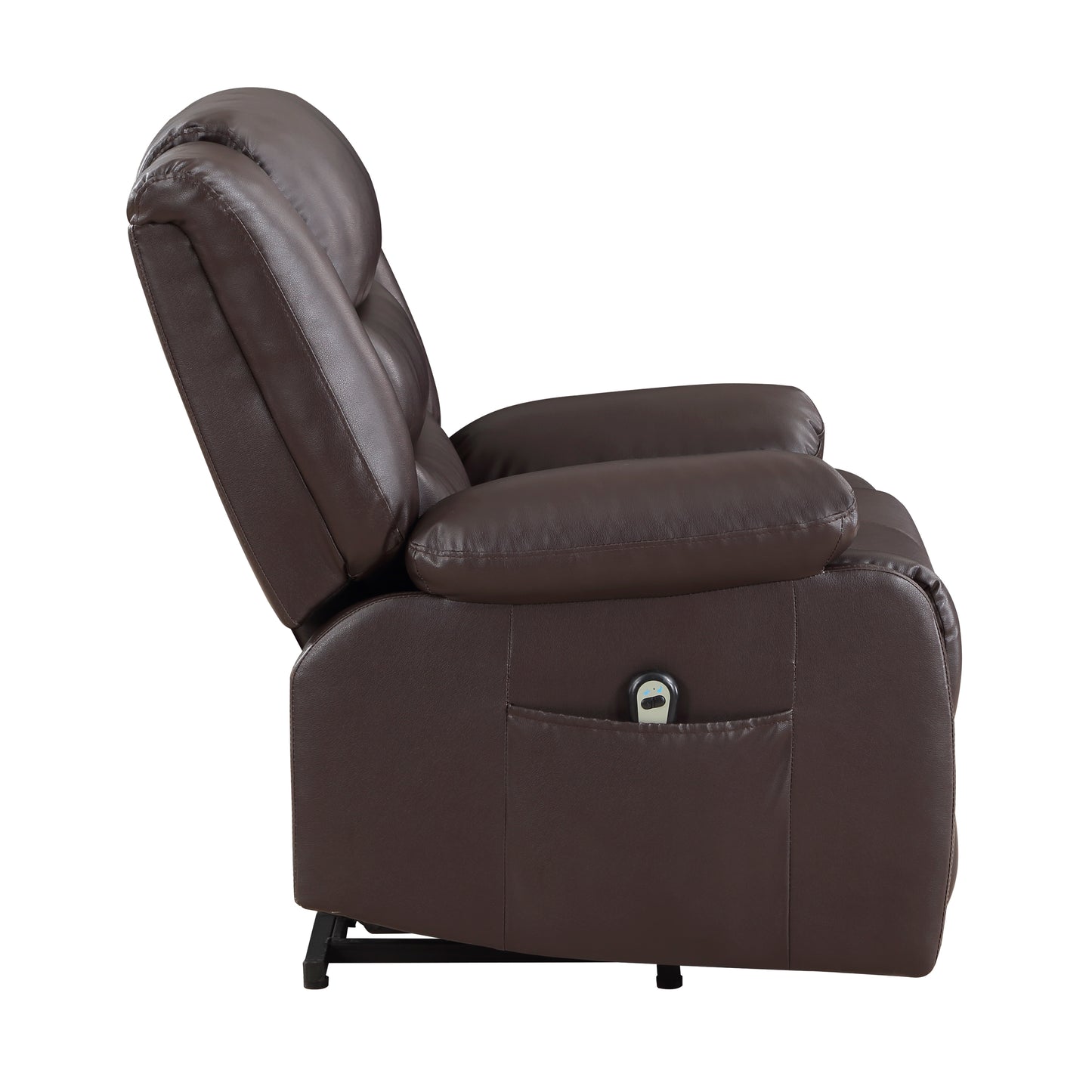 Homelegance Carson Power Lift Chair Dark Brown Faux Leather 9423DBR-1LT