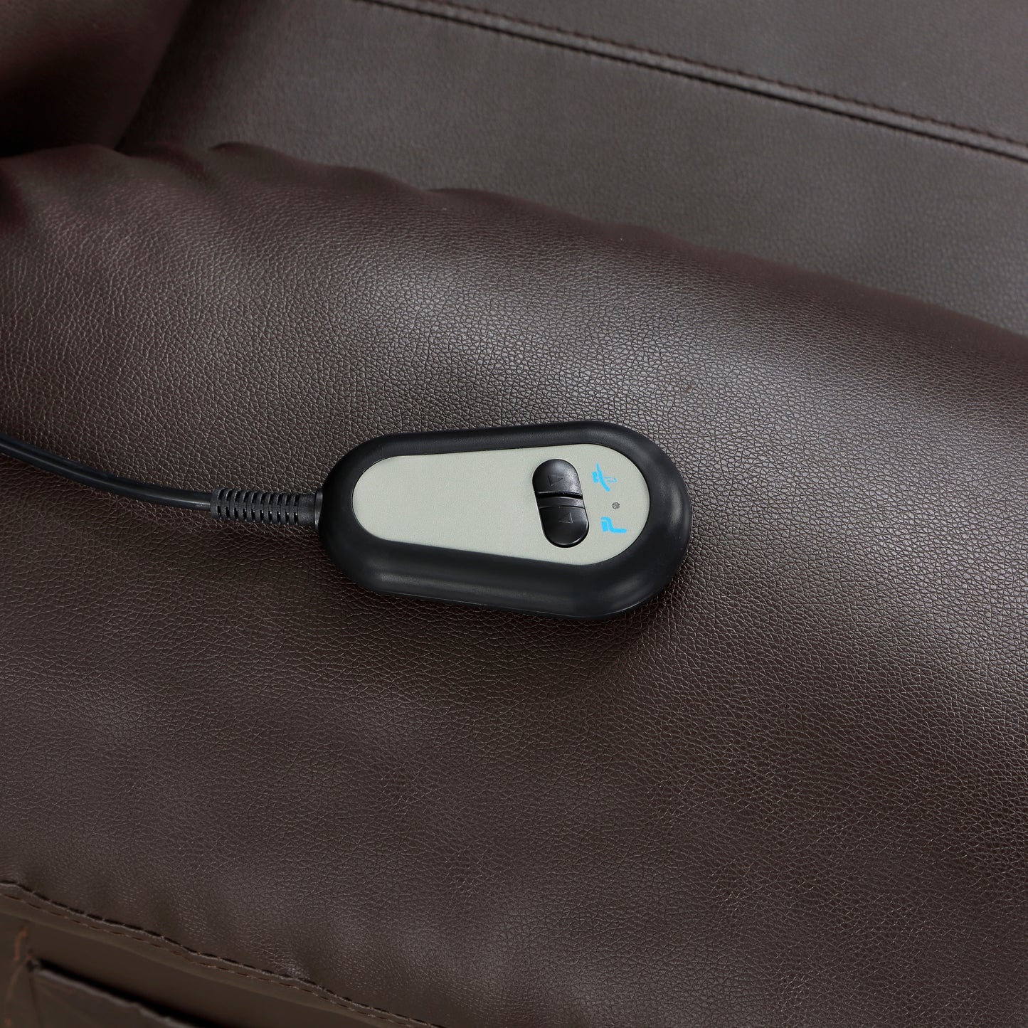 Homelegance Carson Power Lift Chair Dark Brown Faux Leather 9423DBR-1LT