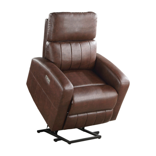 Homelegance Wheaton Power Lift Chair in Brown 9424BR-1LT