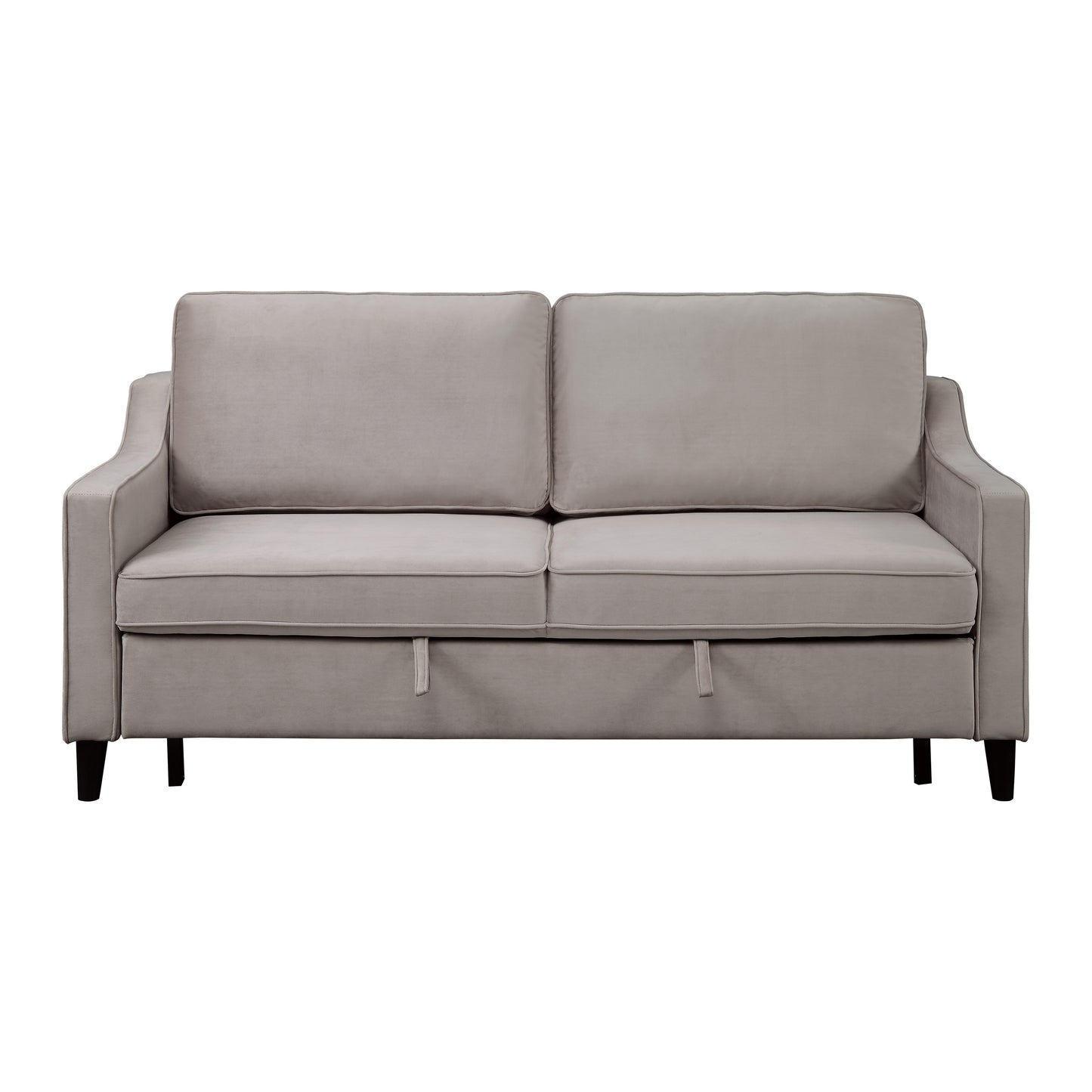 Homelegance Adelia Sofa Cobblestone Velvet Convertible Sleeper 9428CB-3CL