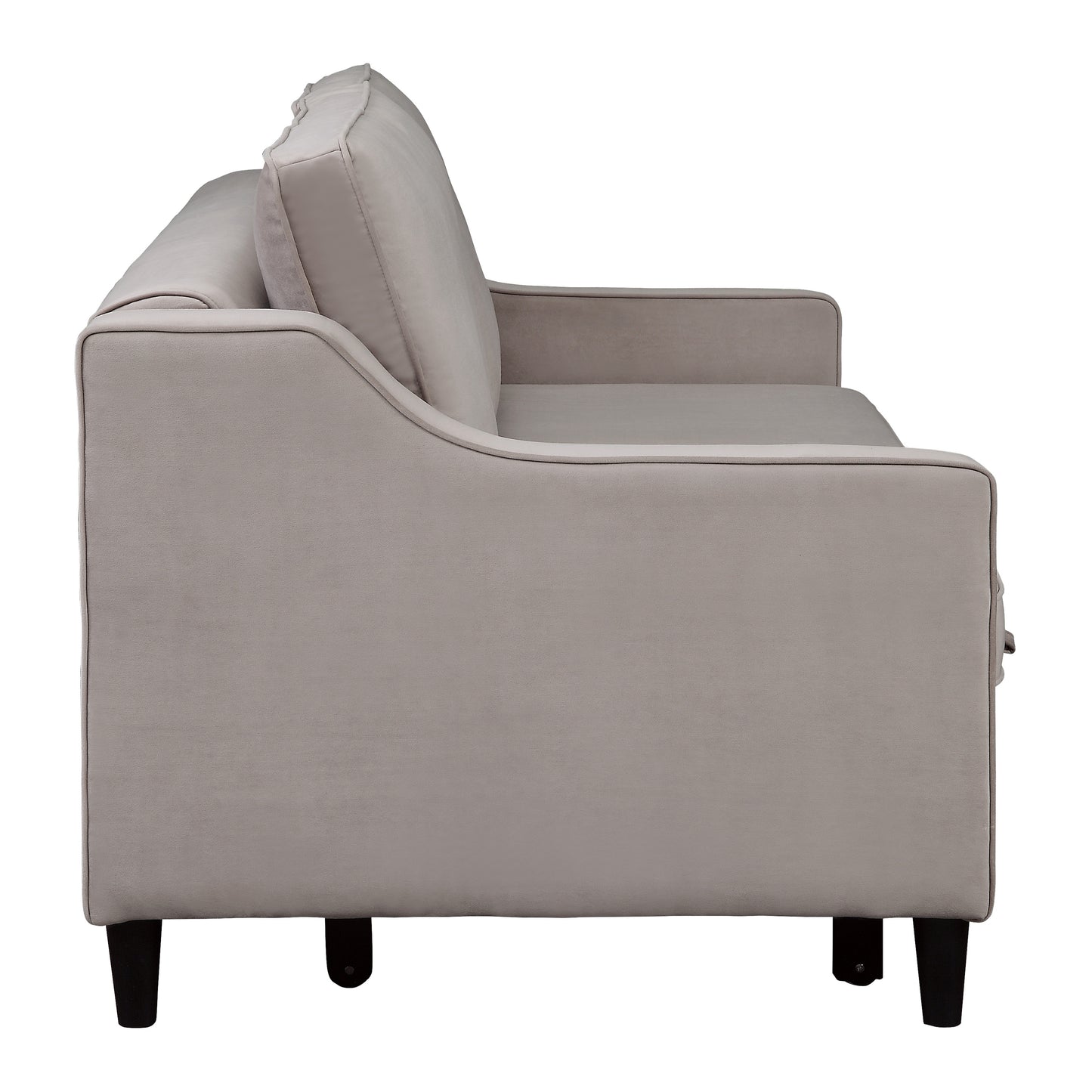 Homelegance Adelia Sofa Cobblestone Velvet Convertible Sleeper 9428CB-3CL