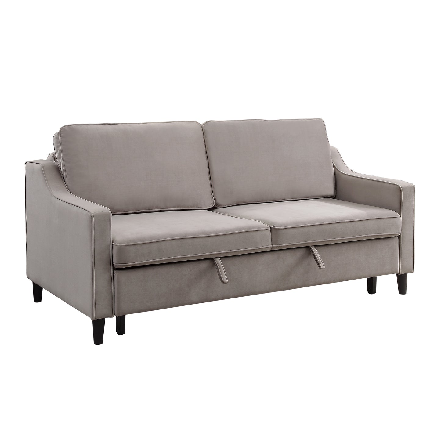 Homelegance Adelia Sofa Cobblestone Velvet Convertible Sleeper 9428CB-3CL