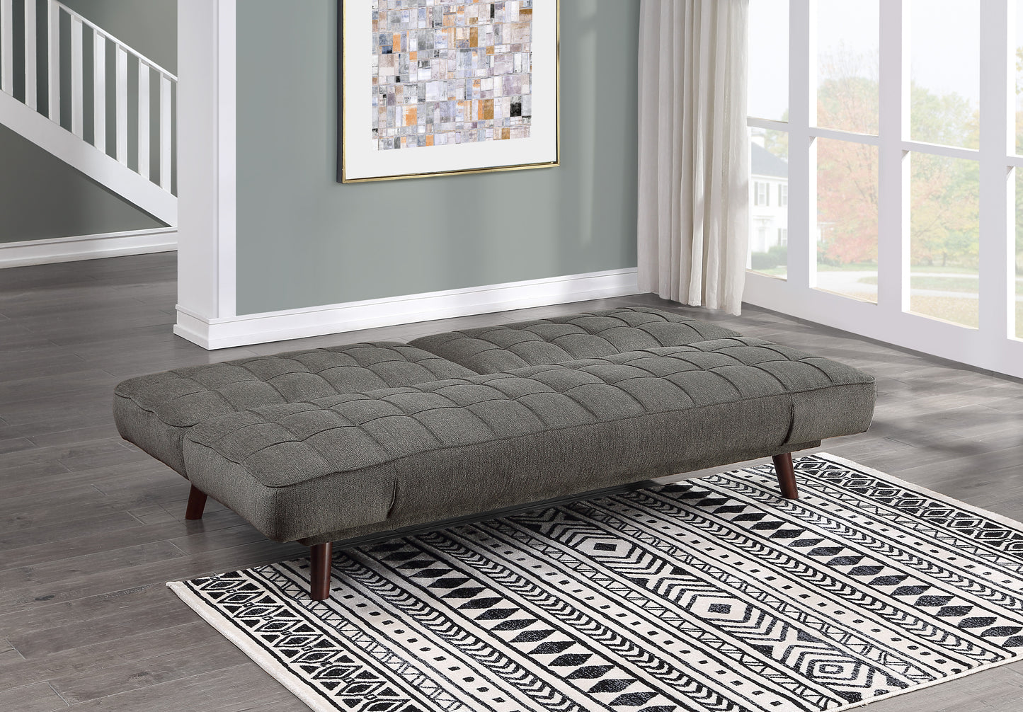 Homelegance Driggs Sectional Sofa Dark Gray Chenille 9435RF-3WD