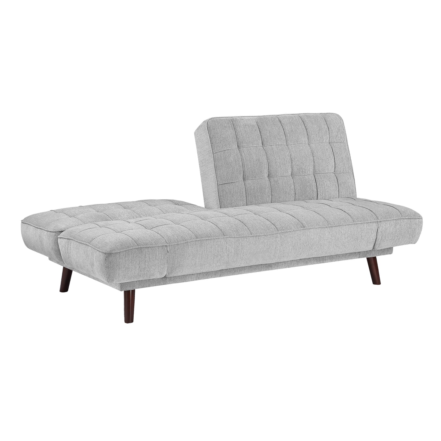 Homelegance Driggs Sectional Sofa in Silver Gray Chenille with Adjustable Arms 9435SV-3WD
