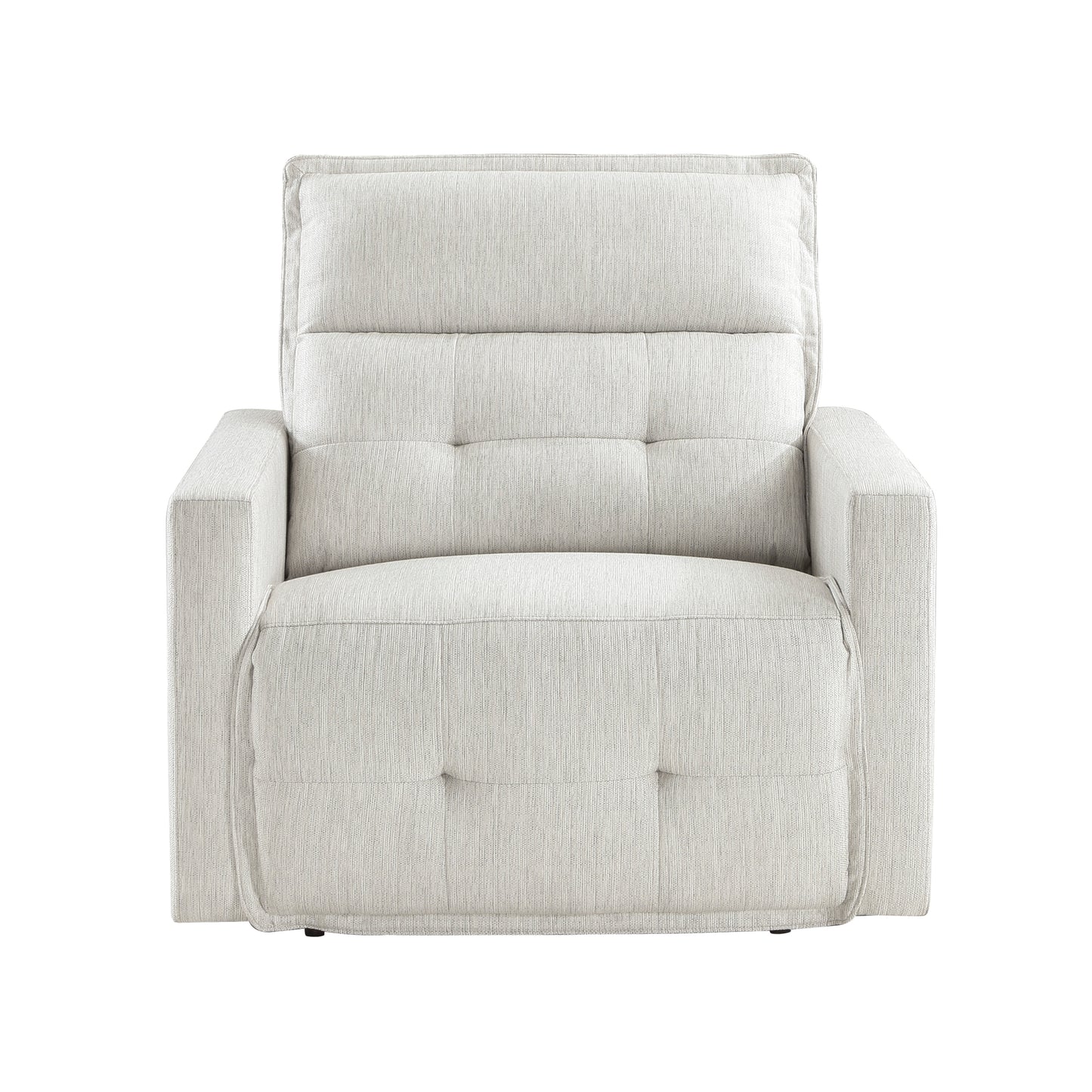 Homelegance Salida Reclining Chair Power Recliner in Textured White 9444HMP-1PWH