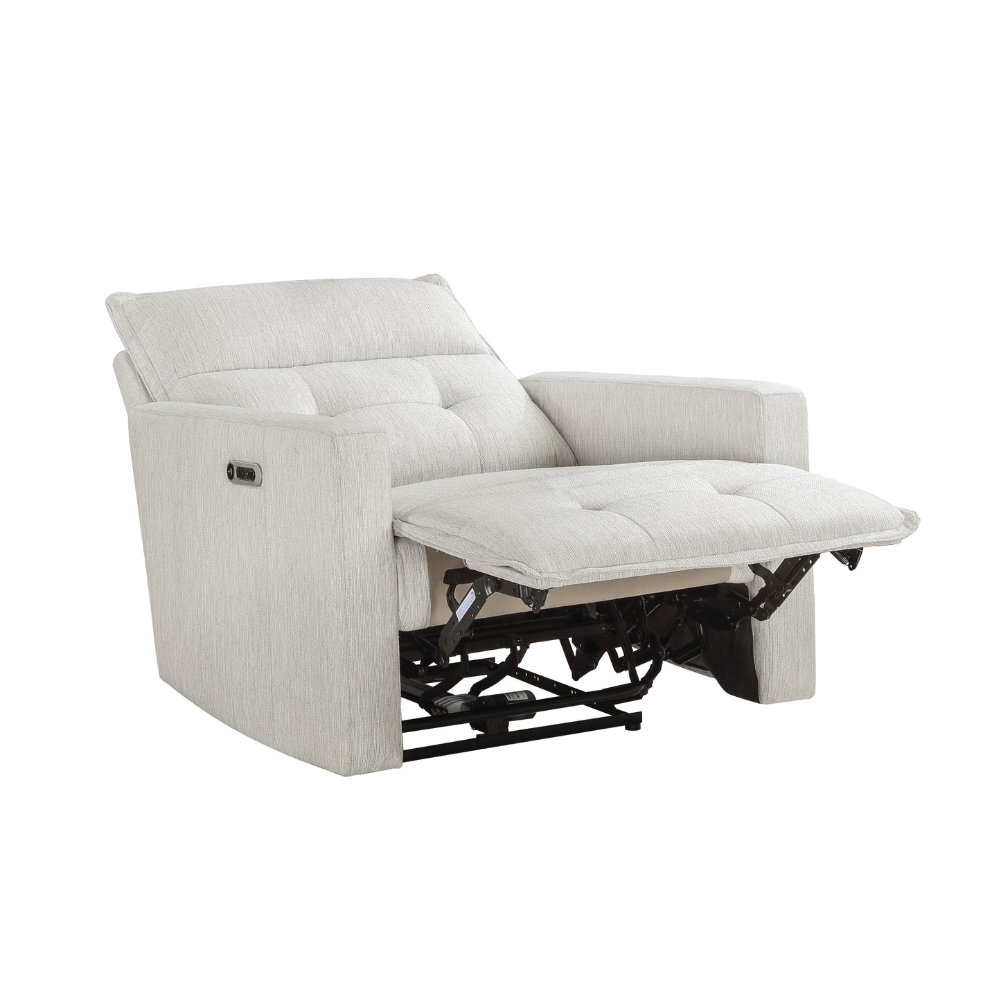 Homelegance Salida Reclining Chair Power Recliner in Textured White 9444HMP-1PWH