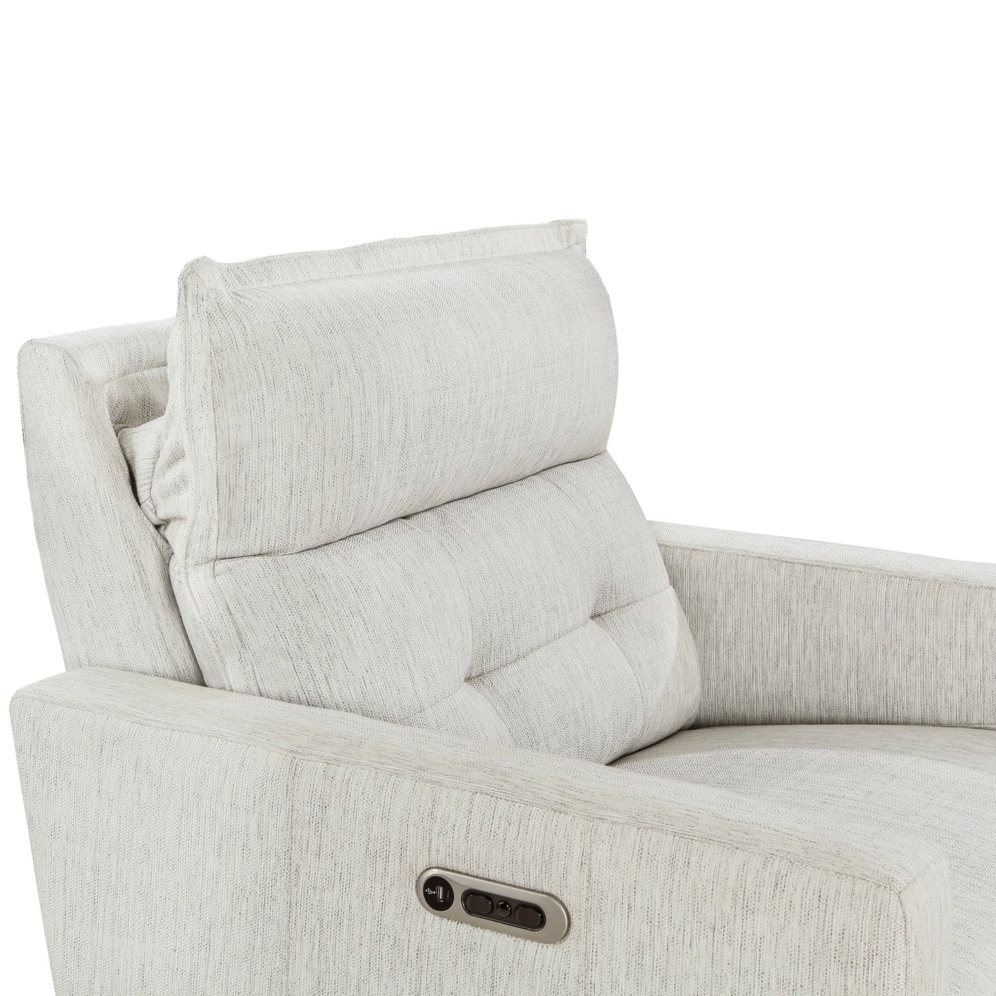 Homelegance Salida Reclining Chair Power Recliner in Textured White 9444HMP-1PWH