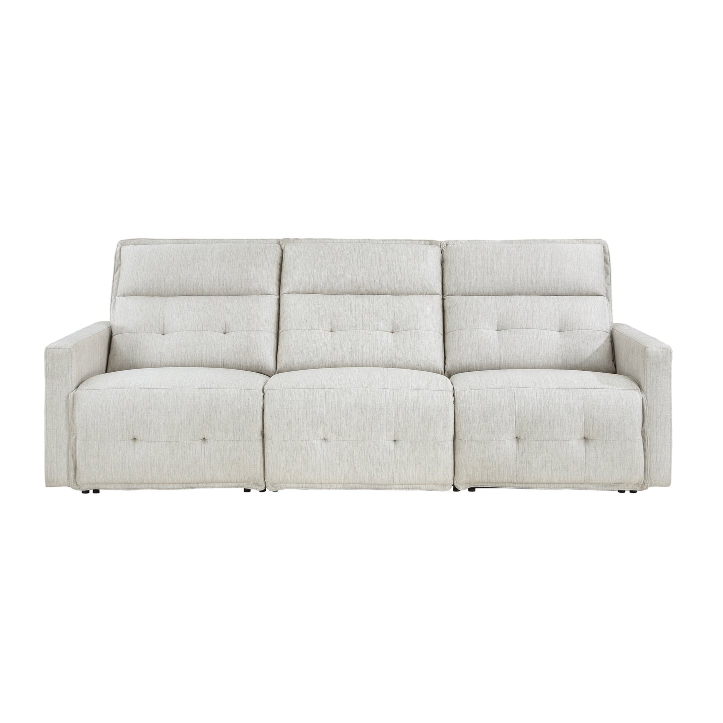 Homelegance Salida Sectional Sofa in Soft Hemp White Textured Fabric 9444HMP-3PWH