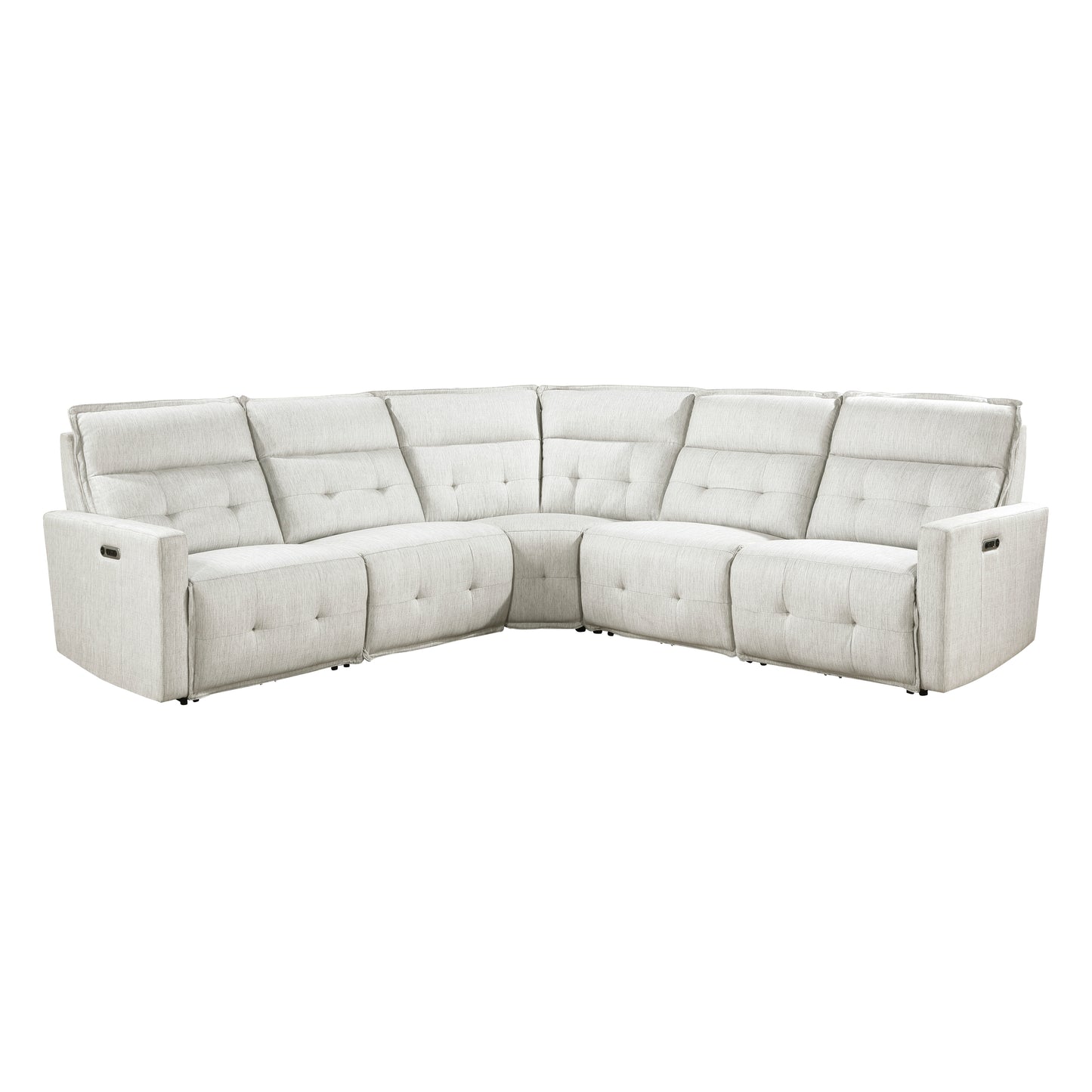 Homelegance Salida Sectional Sofa in Soft Cream 9444HMP-5SCPWH