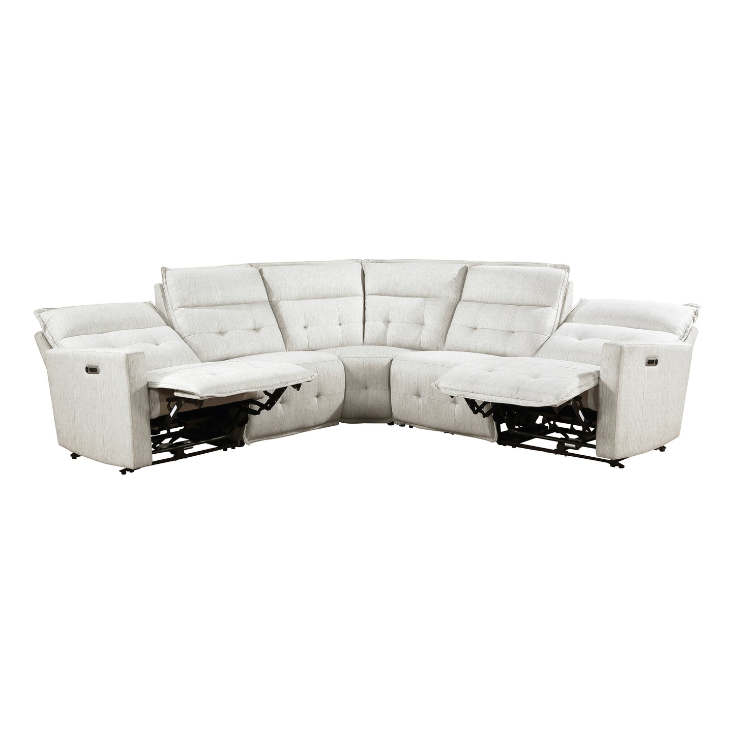 Homelegance Salida Sectional Sofa in Soft Cream 9444HMP-5SCPWH