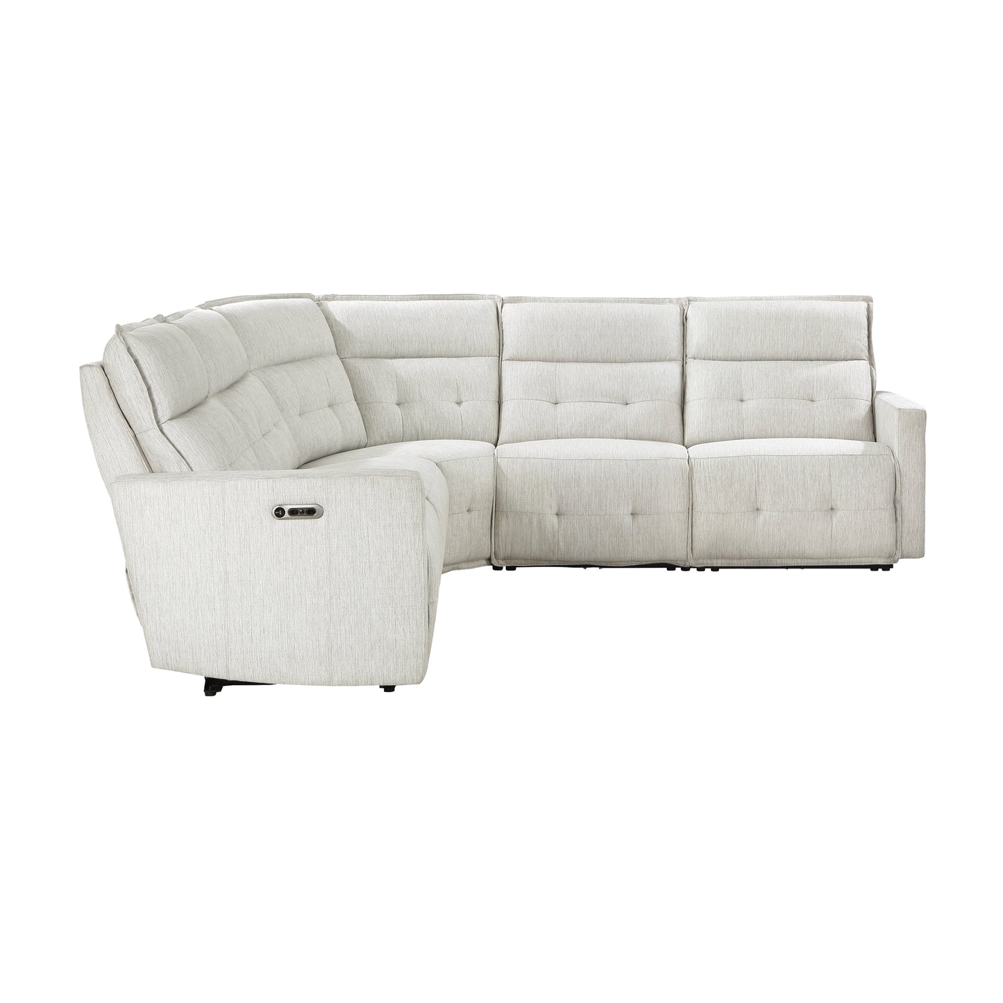 Homelegance Salida Sectional Sofa in Soft Cream 9444HMP-5SCPWH