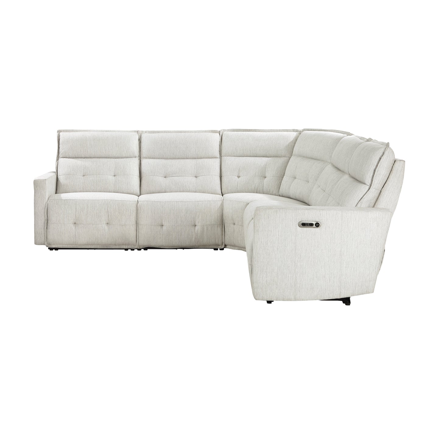 Homelegance Salida Sectional Sofa in Soft Cream 9444HMP-5SCPWH