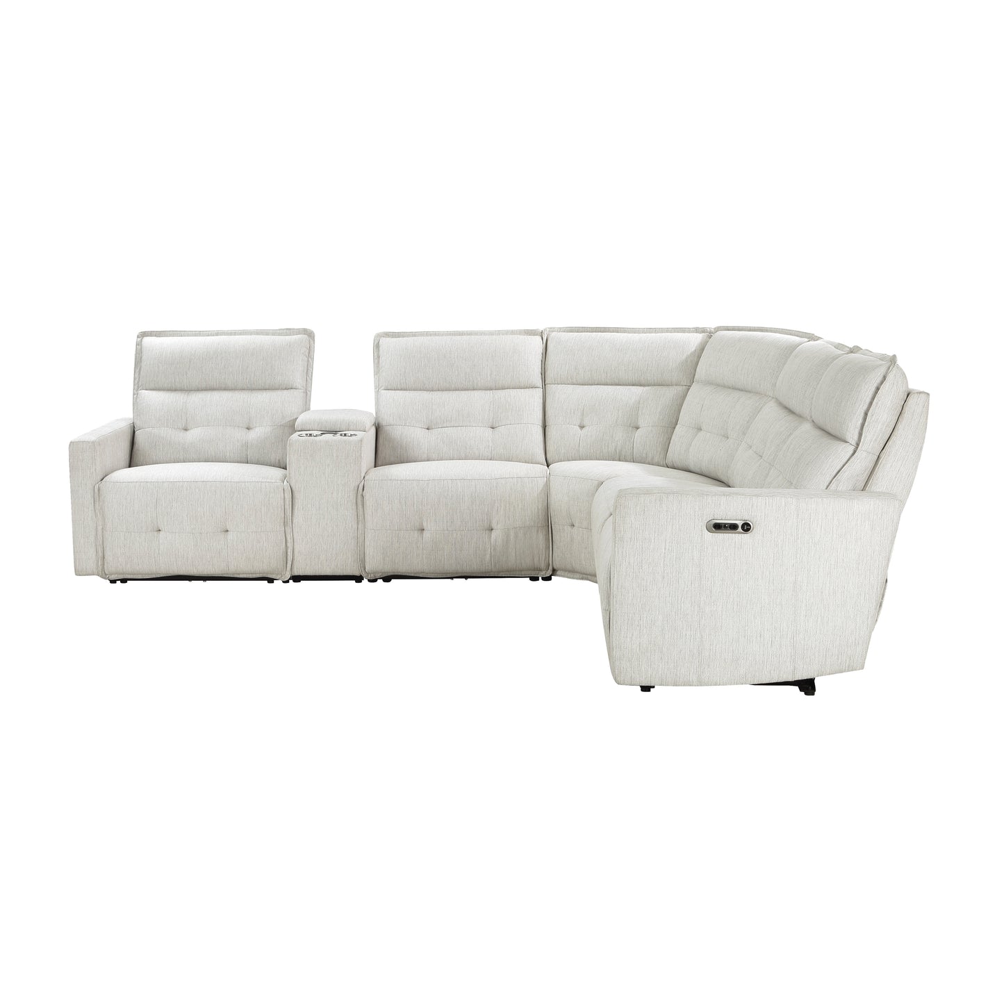 Homelegance Salida Sectional Sofa in White 9444HMP-6SCPWH