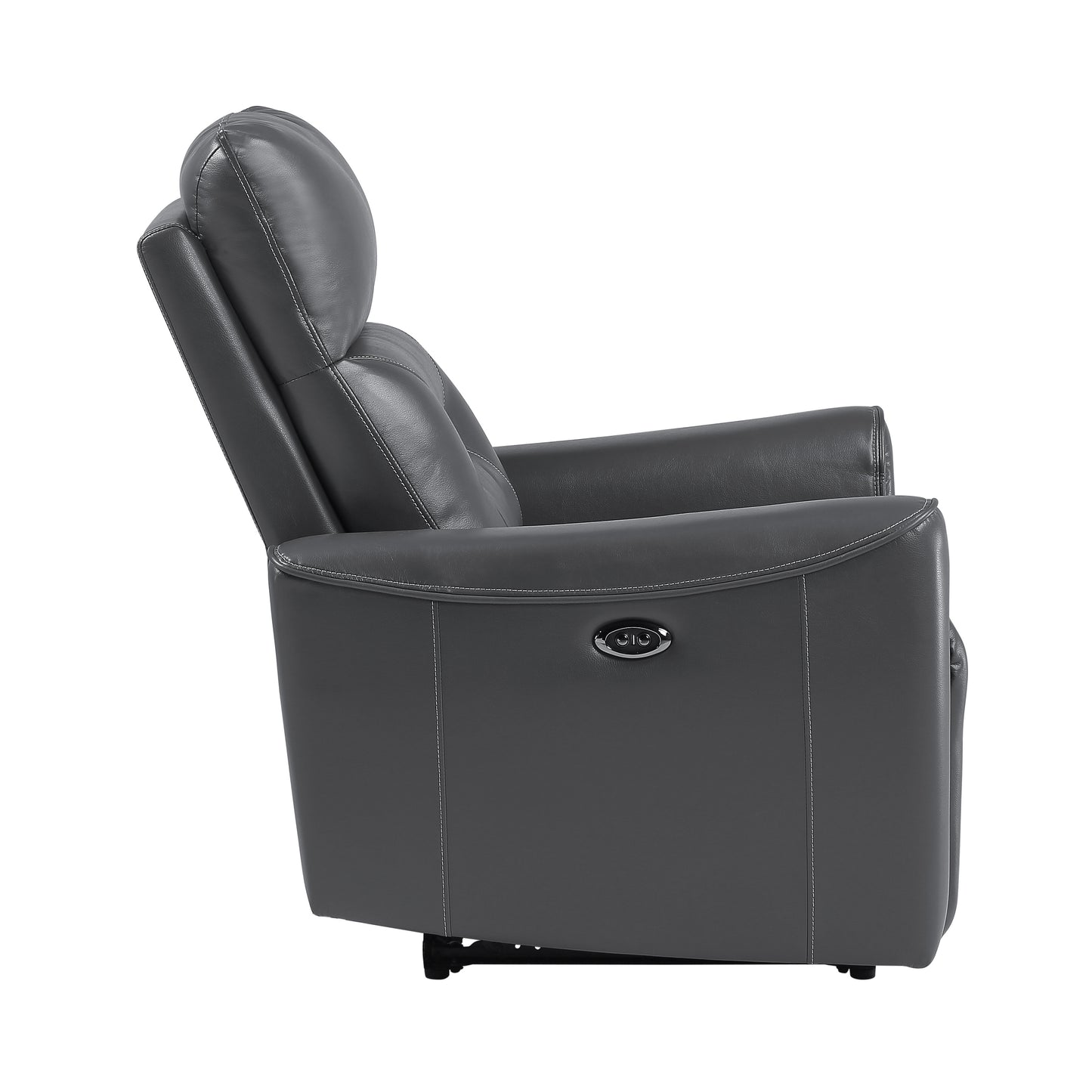 Homelegance Burwell Reclining Chair Power Recliner Dark Gray 9446GY-1PW