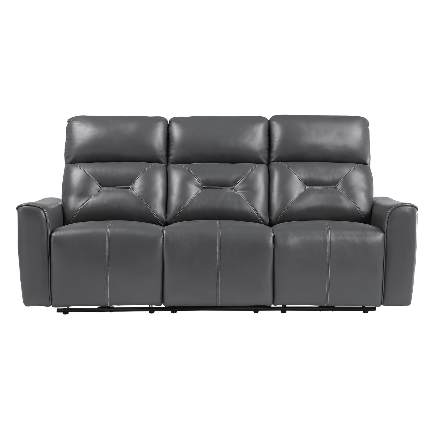 Homelegance Burwell Sectional Sofa Cobblestone Gray Power Recline 9446GY-3PW