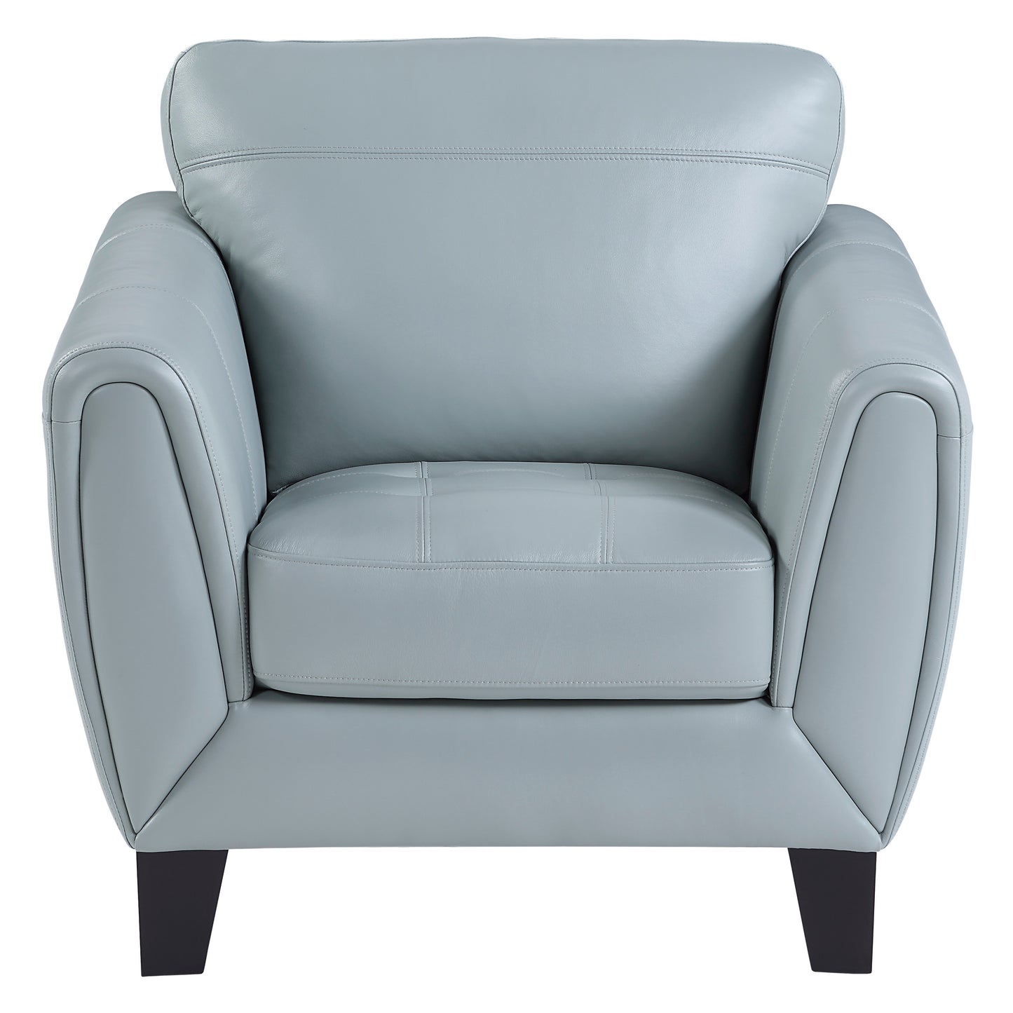 Homelegance Spivey Accent Chair in Aqua Top Grain Leather 9460AQ-1