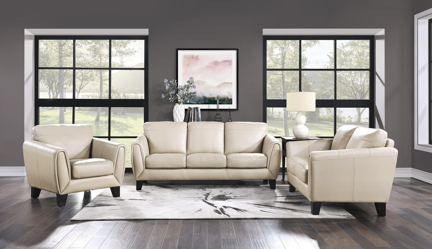 Homelegance Spivey Accent Chair in Beige Top Grain Leather 9460BE-1