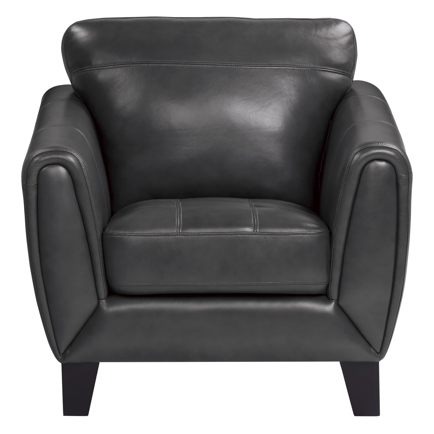 Homelegance Spivey Dark Gray Accent Chair with Leather Upholstery 9460DG-1