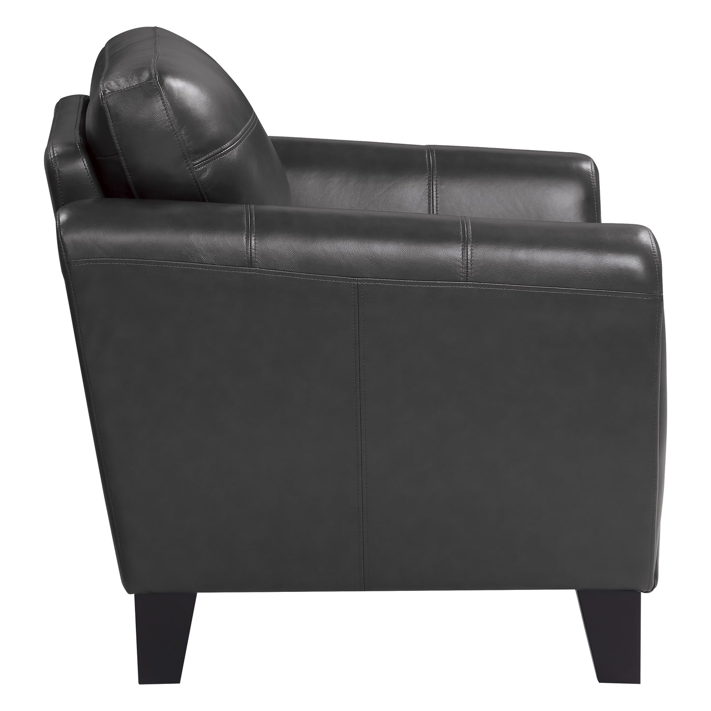 Homelegance Spivey Dark Gray Accent Chair with Leather Upholstery 9460DG-1