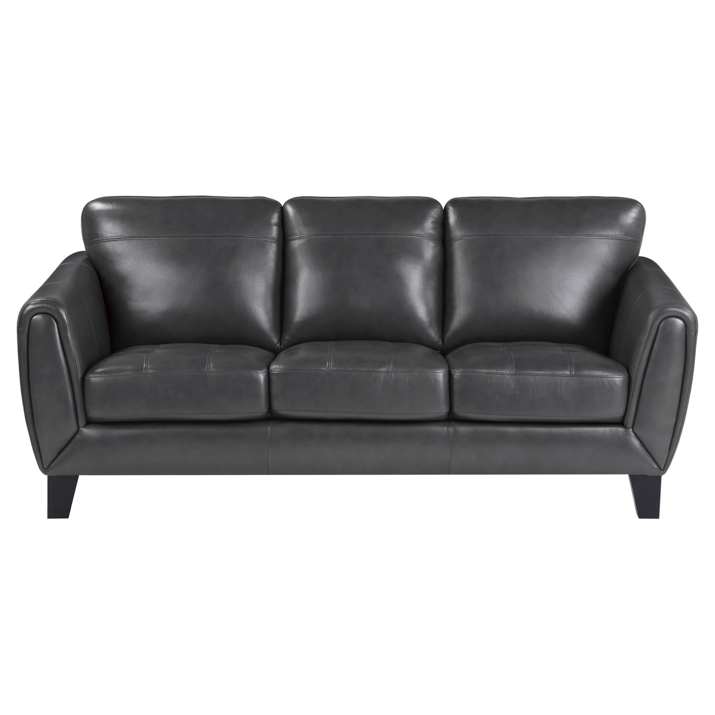 Homelegance Spivey Dark Gray Top Grain Leather Sectional Sofa 9460DG-3