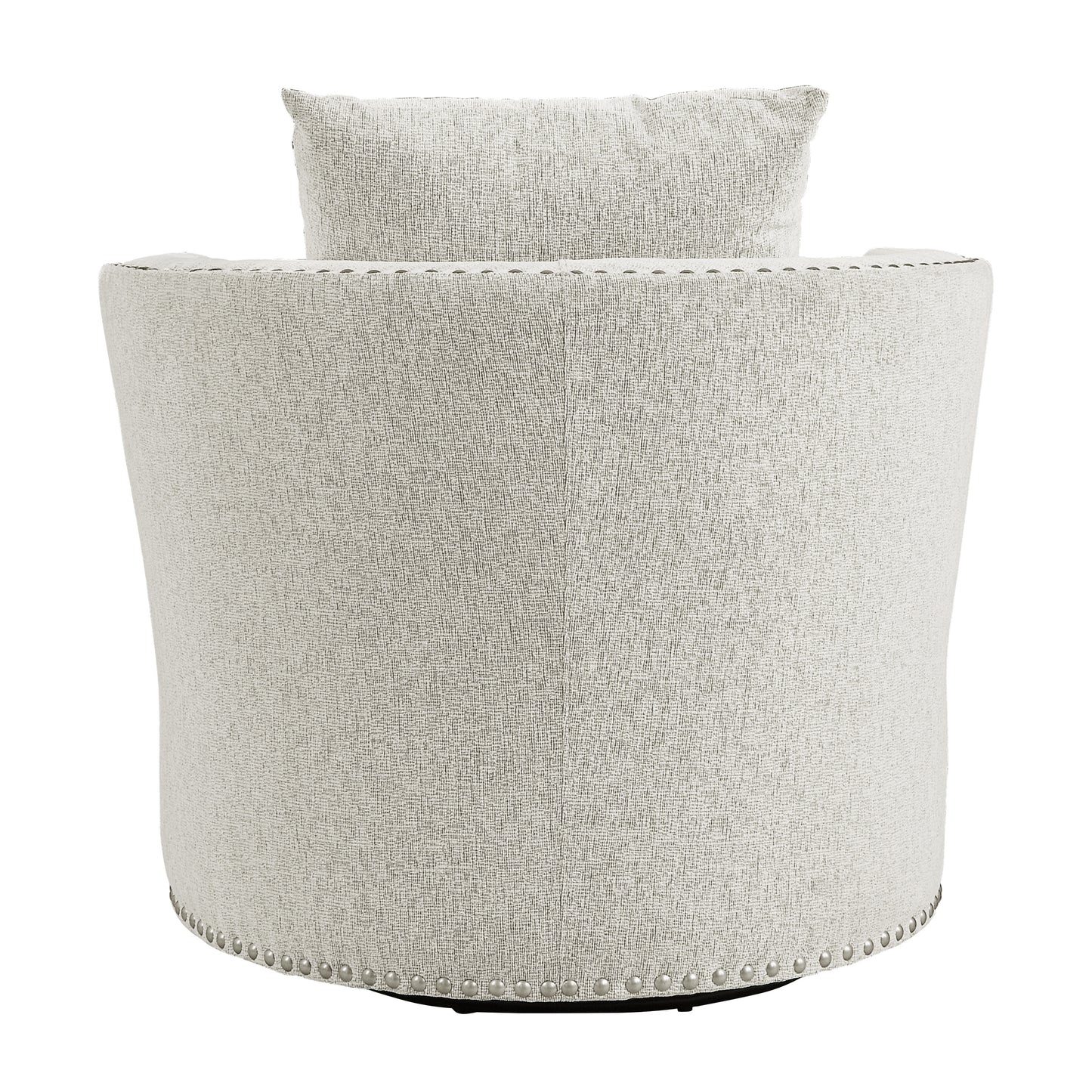 Homelegance Morelia Swivel Chair in Beige Chenille with Nailhead Trim 9468BE-1