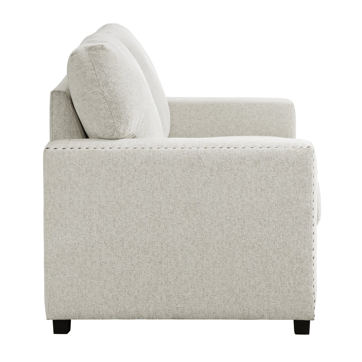 Homelegance Morelia Loveseat in Beige Chenille with Nailhead Trim 9468BE-2